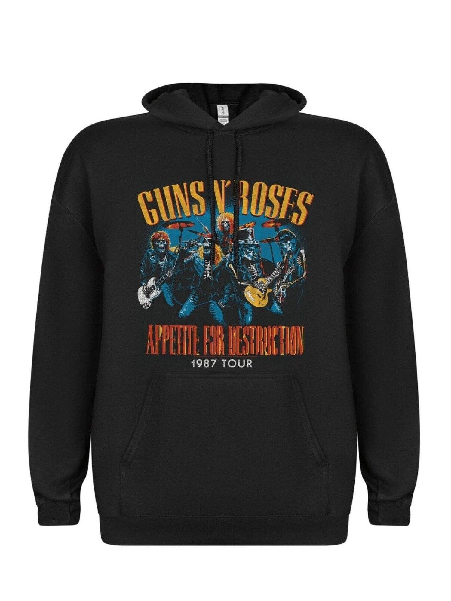 GUNS N' ROSES Felpa 'Guns n´Roses Appetite for destruction live skulls 1987 Hoodie' nero