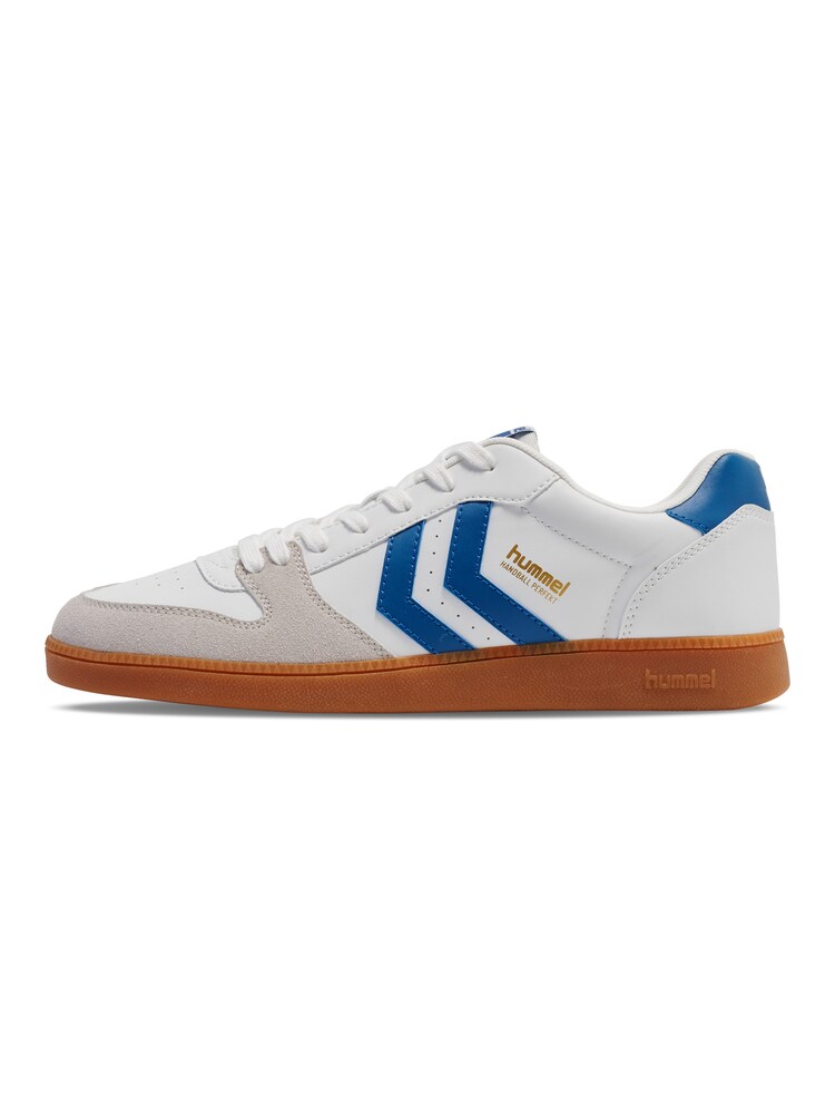 Hummel Sneaker 'Handball Perfekt' Damen Größe 42 blau / gold / hellgrau / weiß