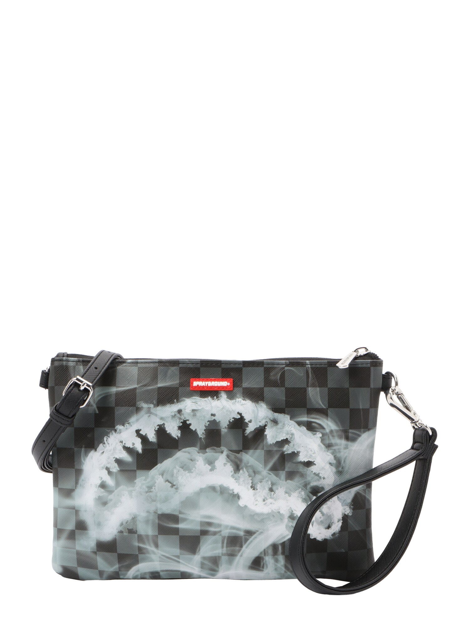 Sprayground Bolso de hombro 'SIP N’ SMOKE'  gris claro / gris oscuro / negro / blanco