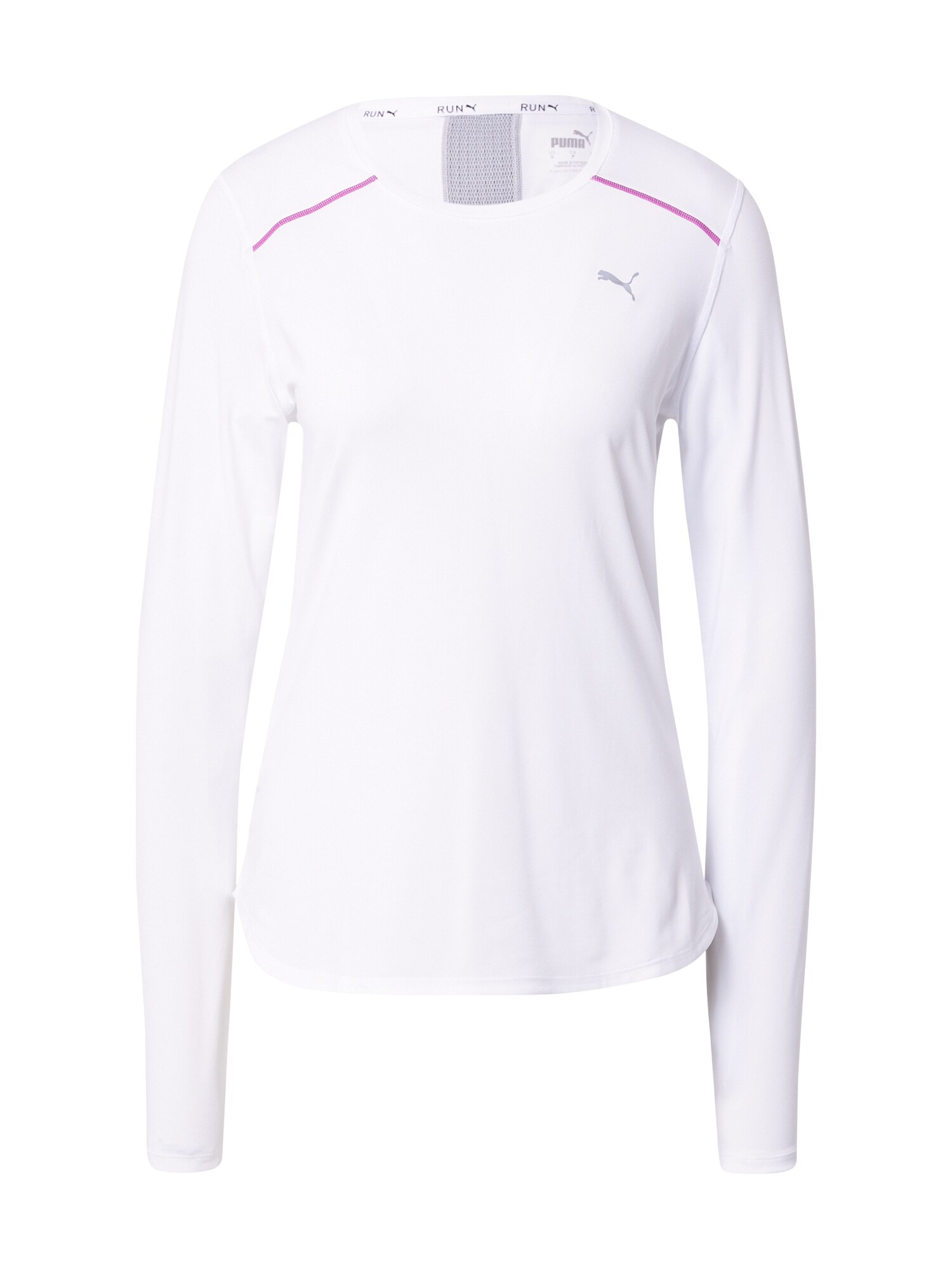 PUMA Tricou funcțional Marathon  gri deschis / magenta / alb