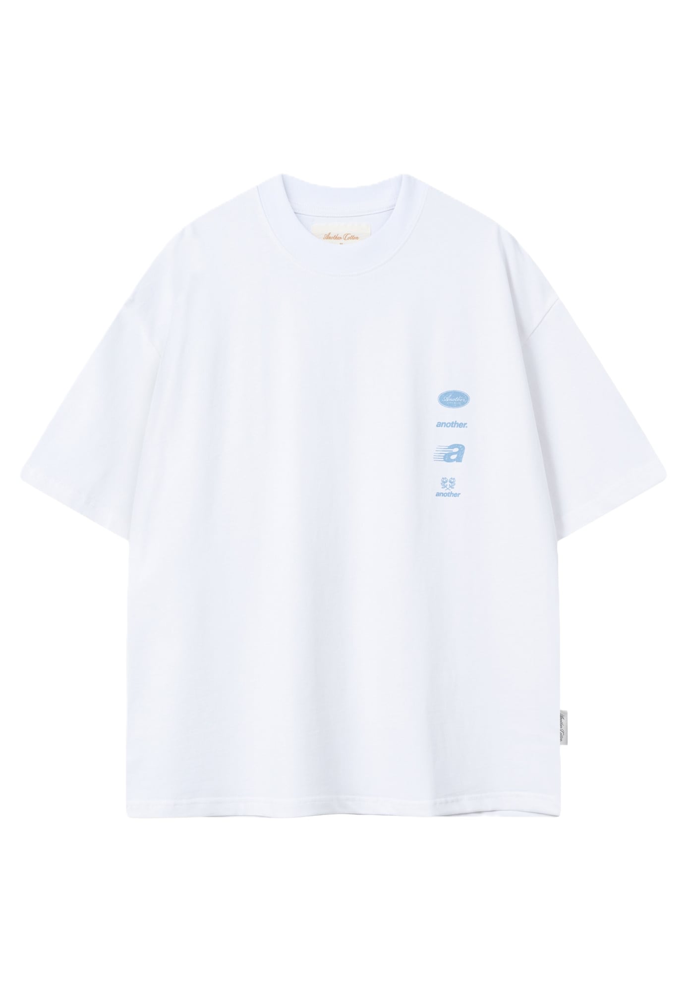 Another Cotton Lab Tricou Summer Story albastru deschis / negru / alb