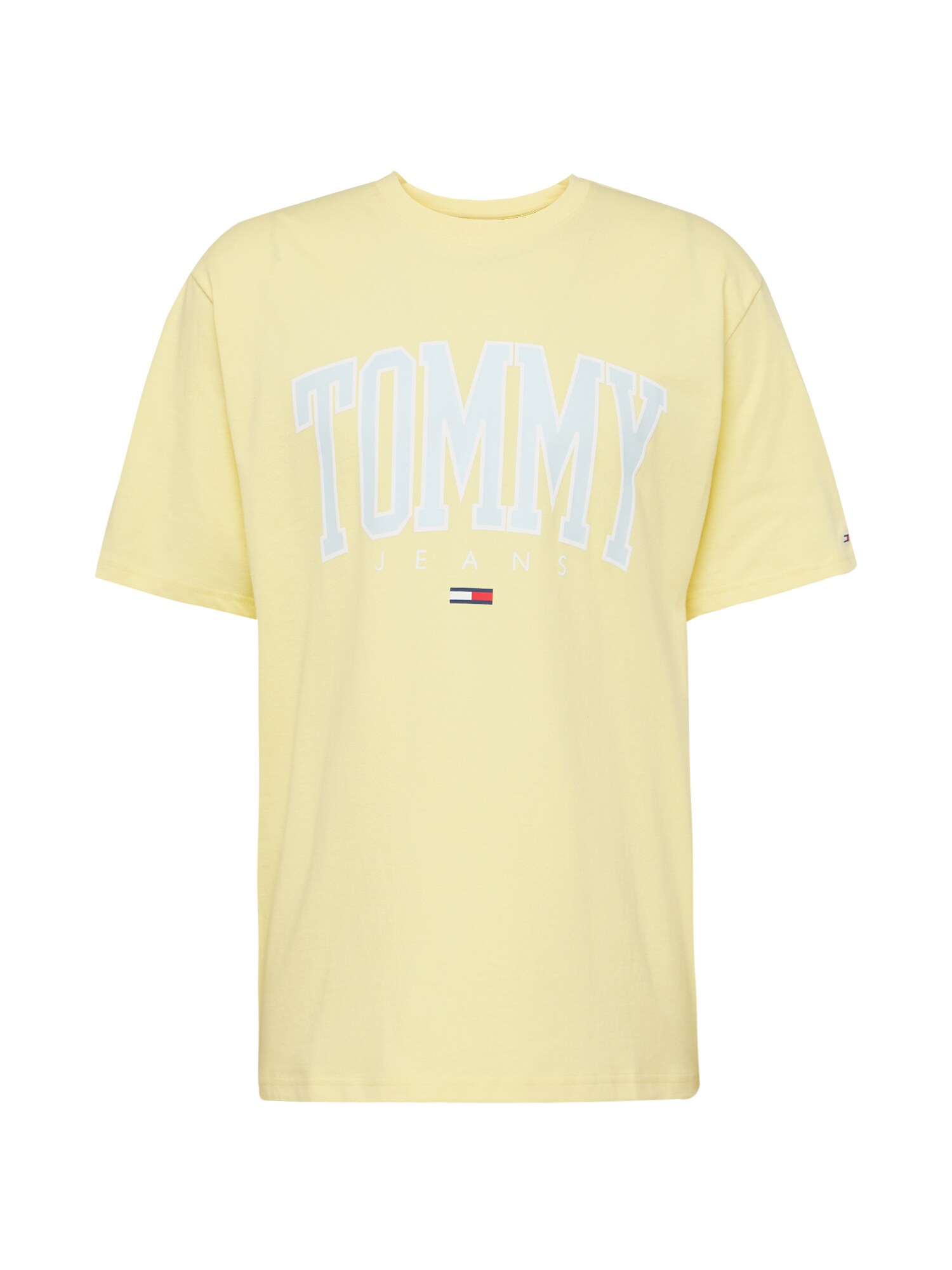 TOMMY HILFIGER Тениска  светложълто / светлосиво / червено / бяло