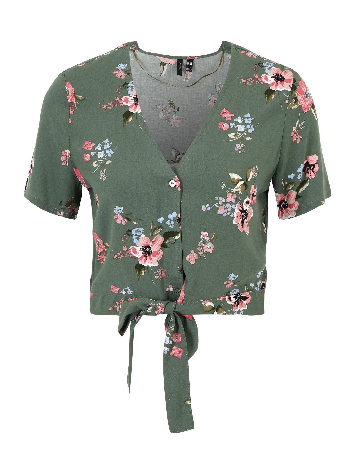 Vero Moda Petite Bluza 'EASY'  svetlo modra / zelena / svetlo roza / bela