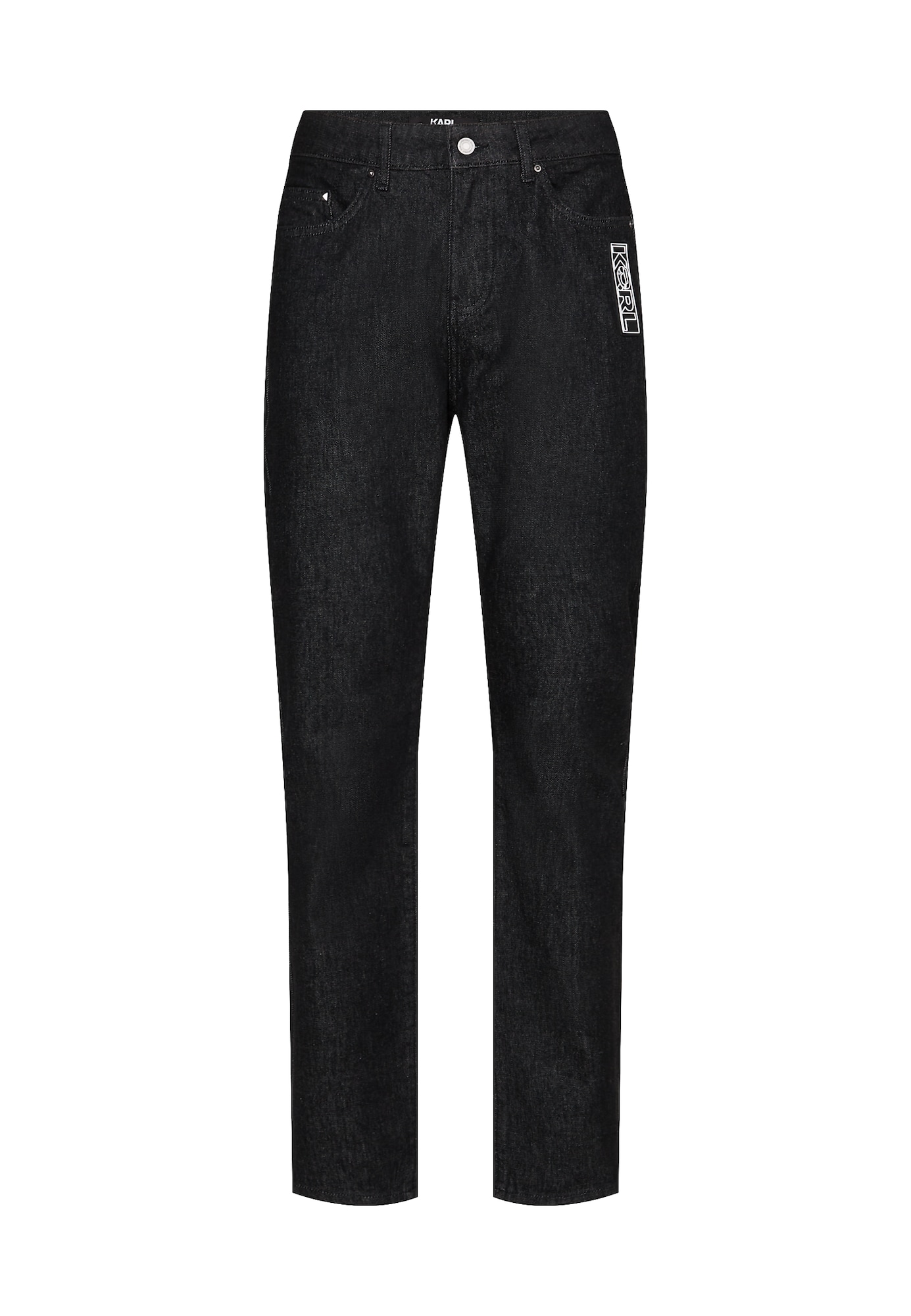Karl Lagerfeld Džínsy 'Ikonik 2.0'  čierny denim / biela