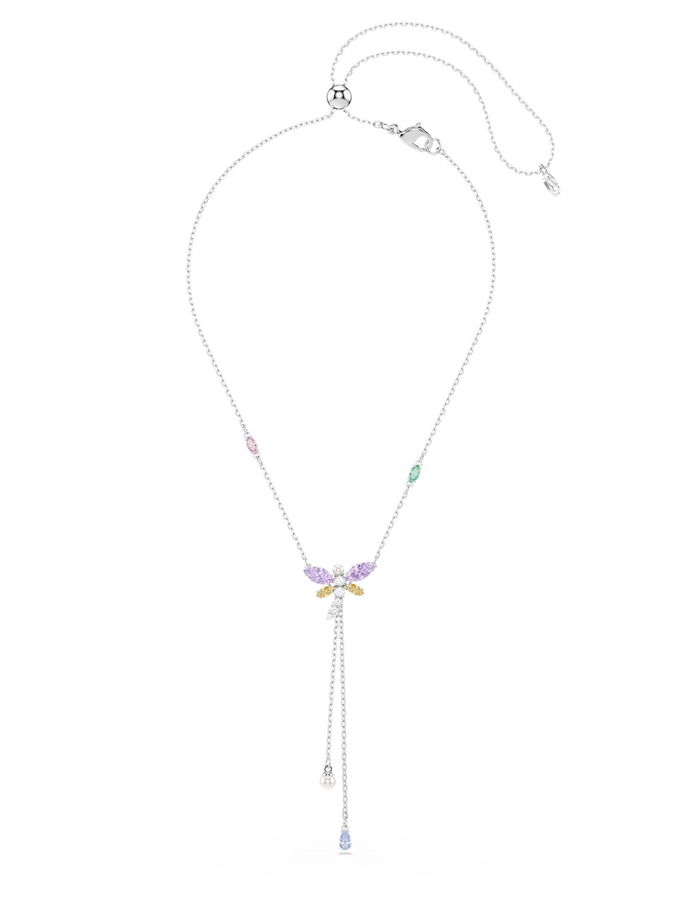 Halsband guldgul / grön / lila