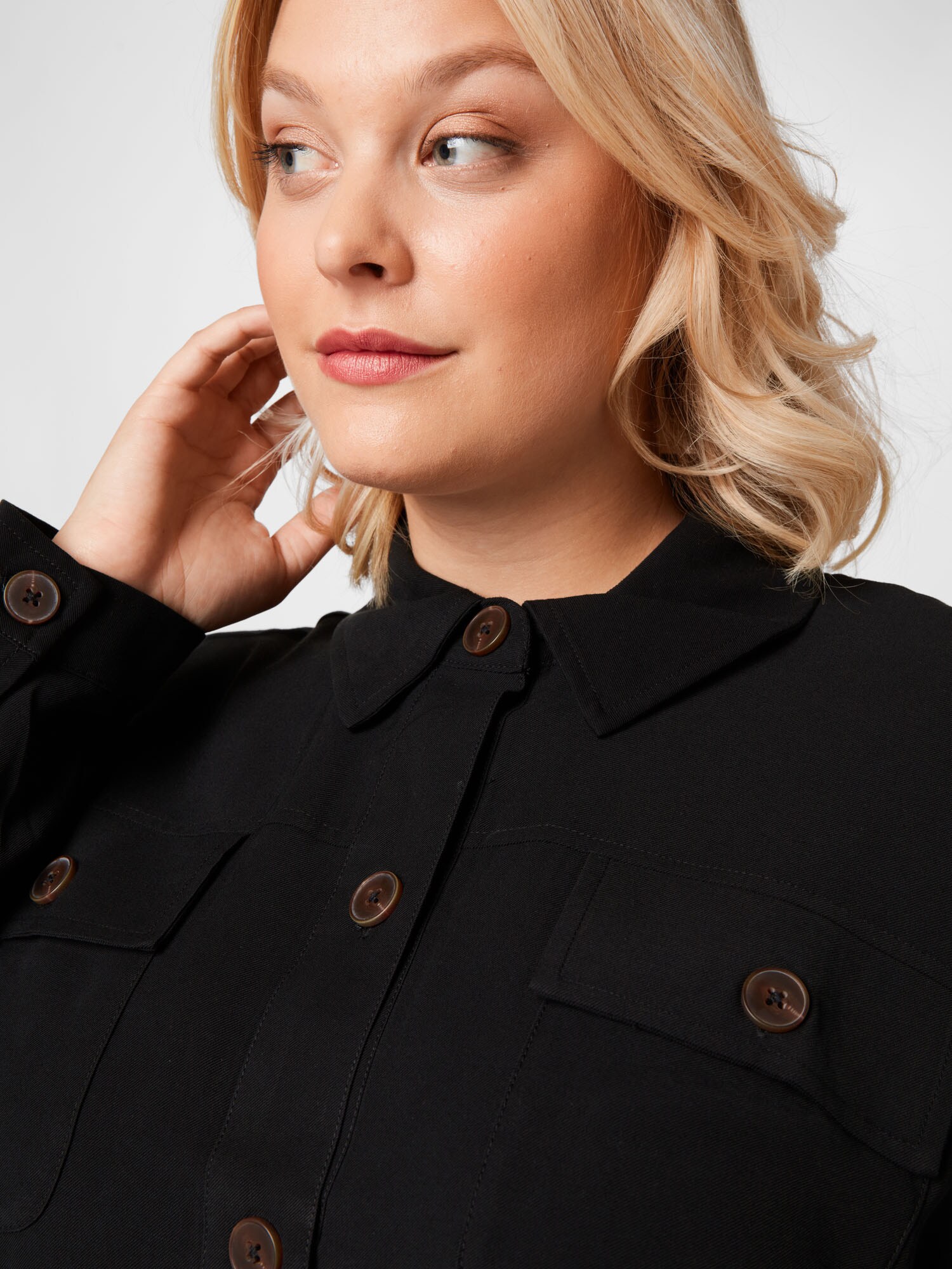 Dorothy Perkins Curve Košeľové šaty čierna (obrázok 5)