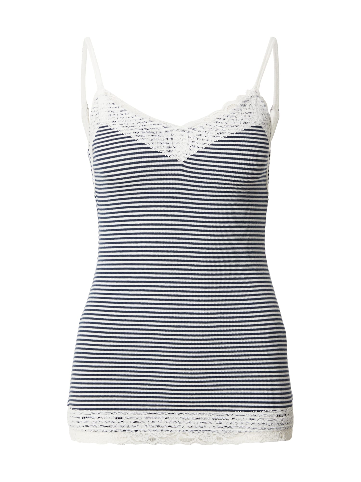 HOLLISTER Top  bleumarin / alb