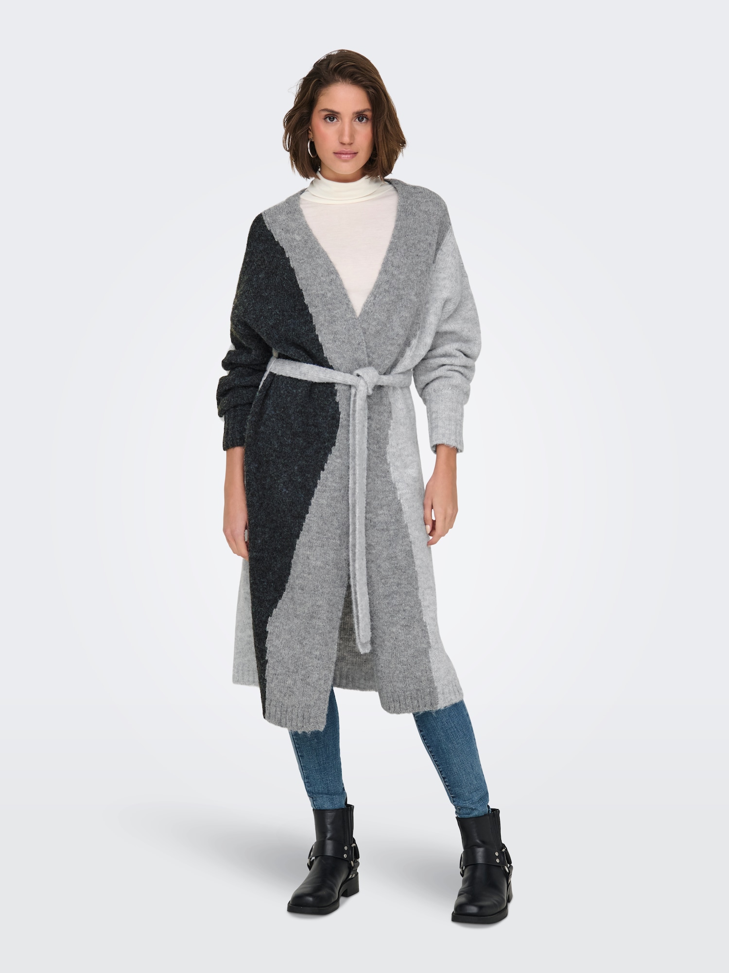 ONLY Oversize dzseki 'ONLGro'  világosszürke / szürke melír / fekete melír termék 2. képe