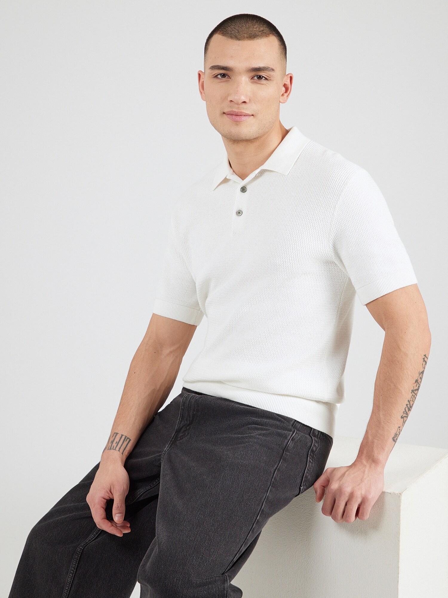 JACK & JONES Sveter 'JWHCOOPER'  biela (obrázok 3)