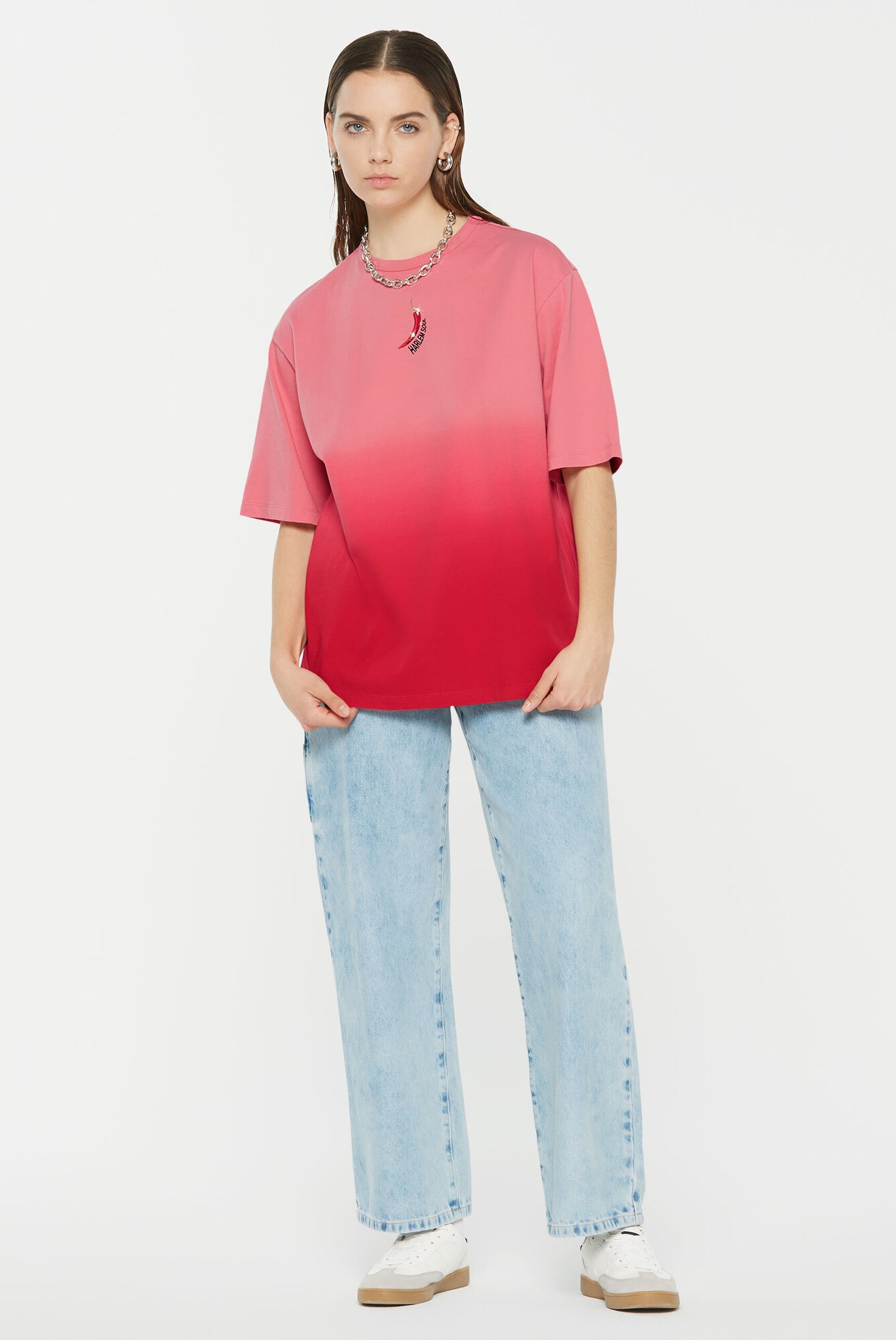 Thumbnail - Harlem Soul PAU-LA T-Shirt Oversized Dip Dyed