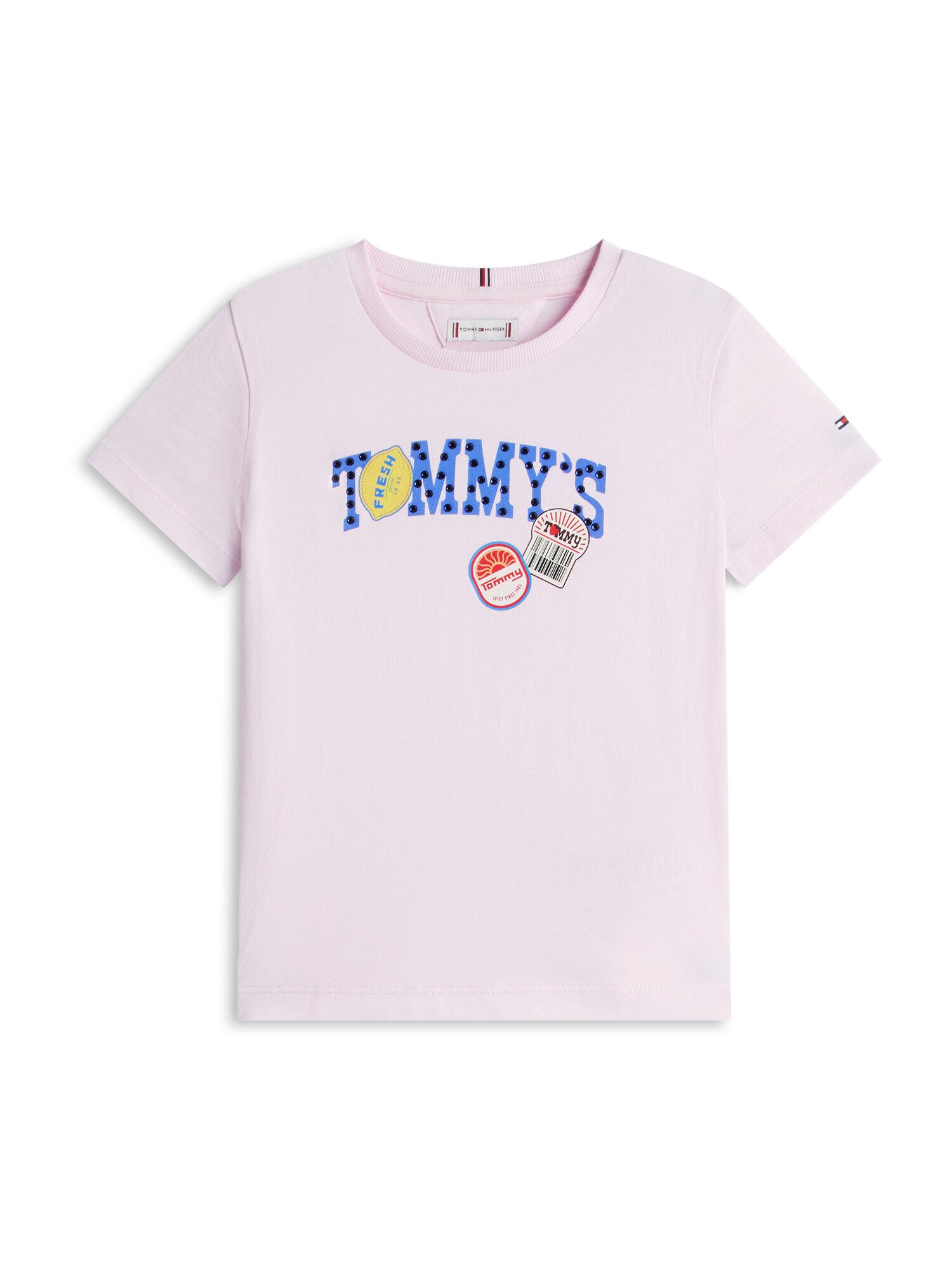 TOMMY HILFIGER Tricou 'RUNNING FRUIT'  azuriu / galben / rosé / alb