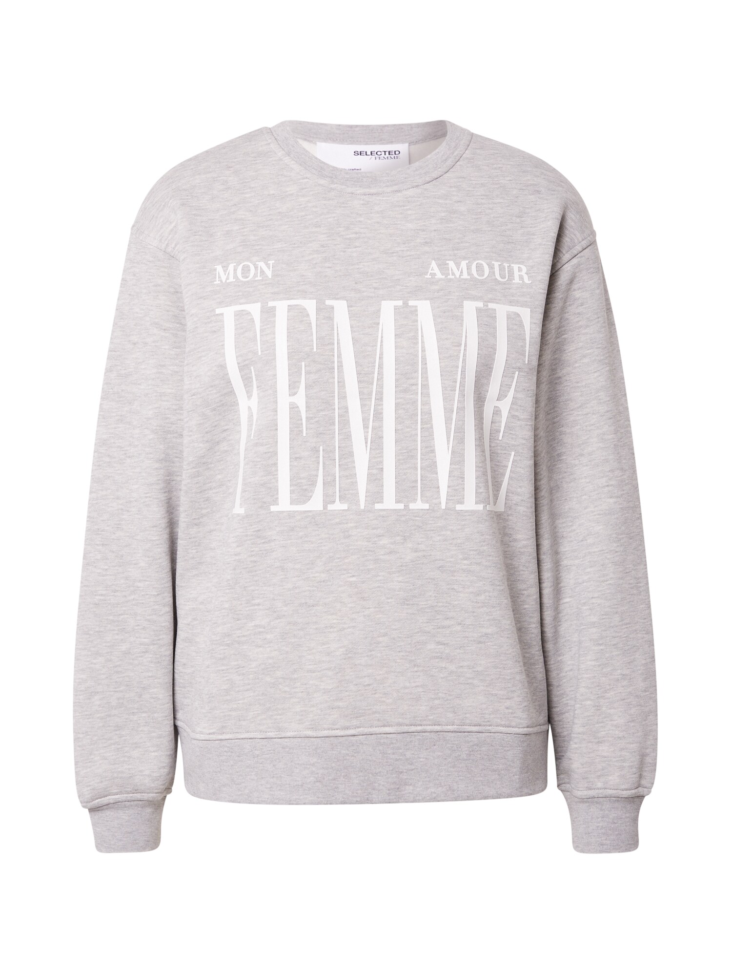 SELECTED FEMME Majica  pegasto siva / bela