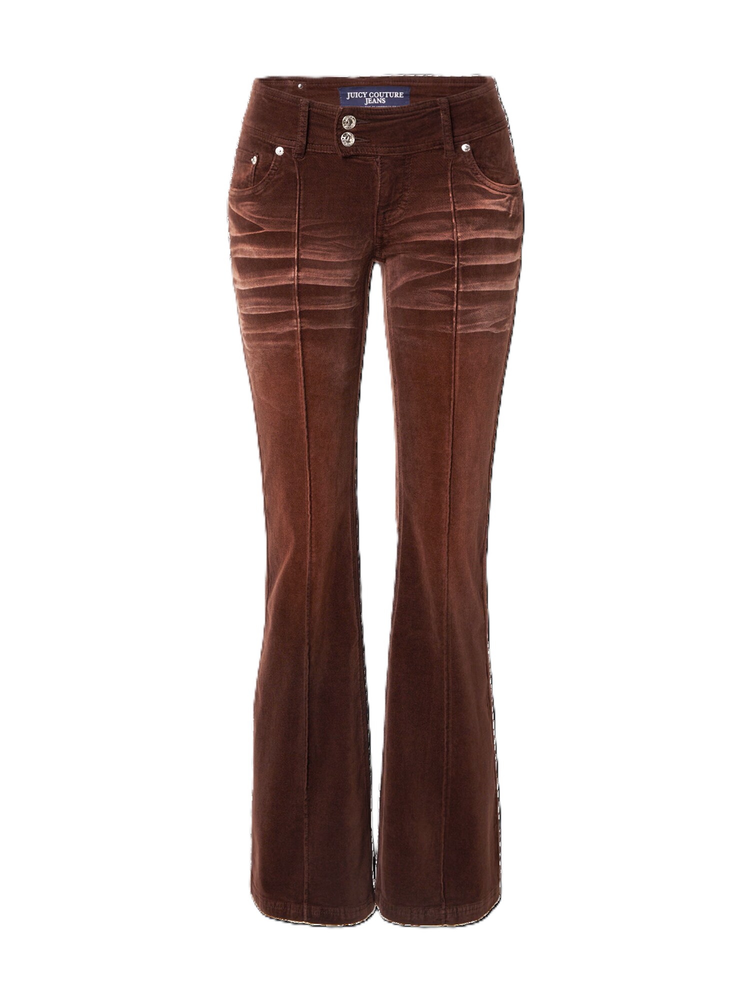 Juicy Couture Jeans CREST VELOUR DENIM LOW RISE FLARE maro