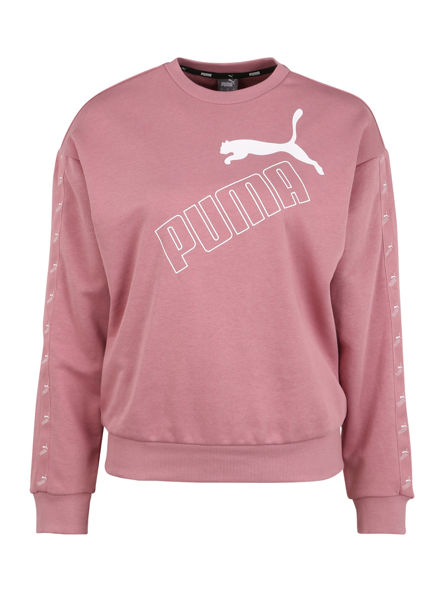 PUMA Sportinio tipo megztinis 'Amplified'  rožių spalva / balta