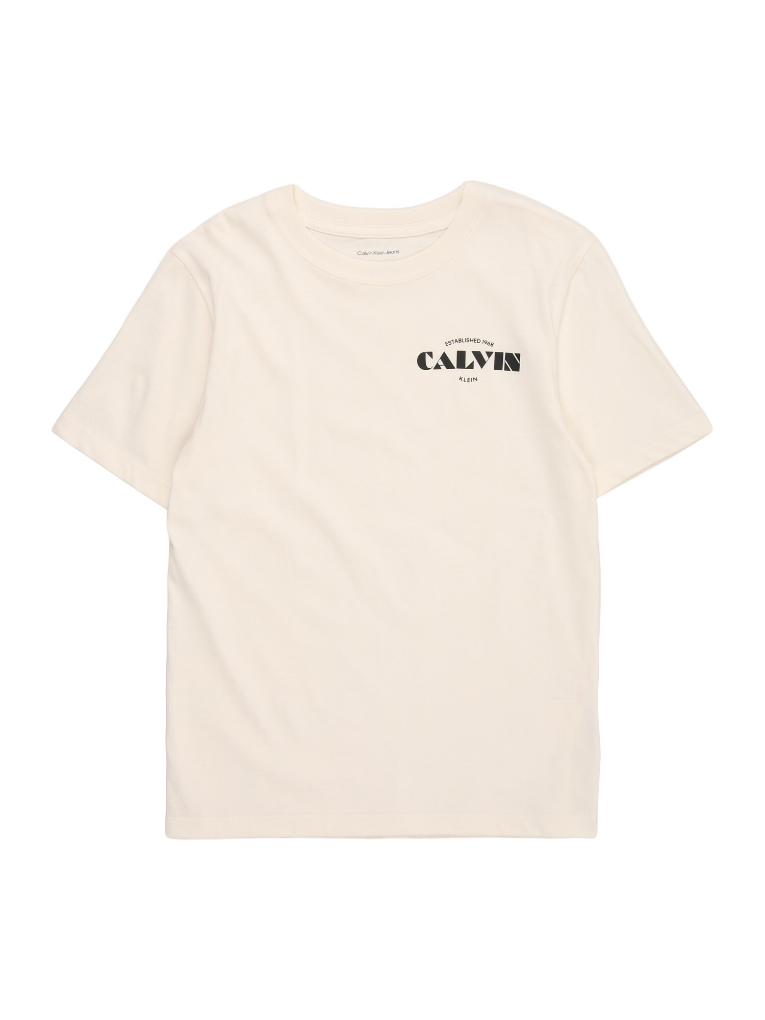 Calvin Klein Jeans Tricou Logo Graphic negru / alb lână