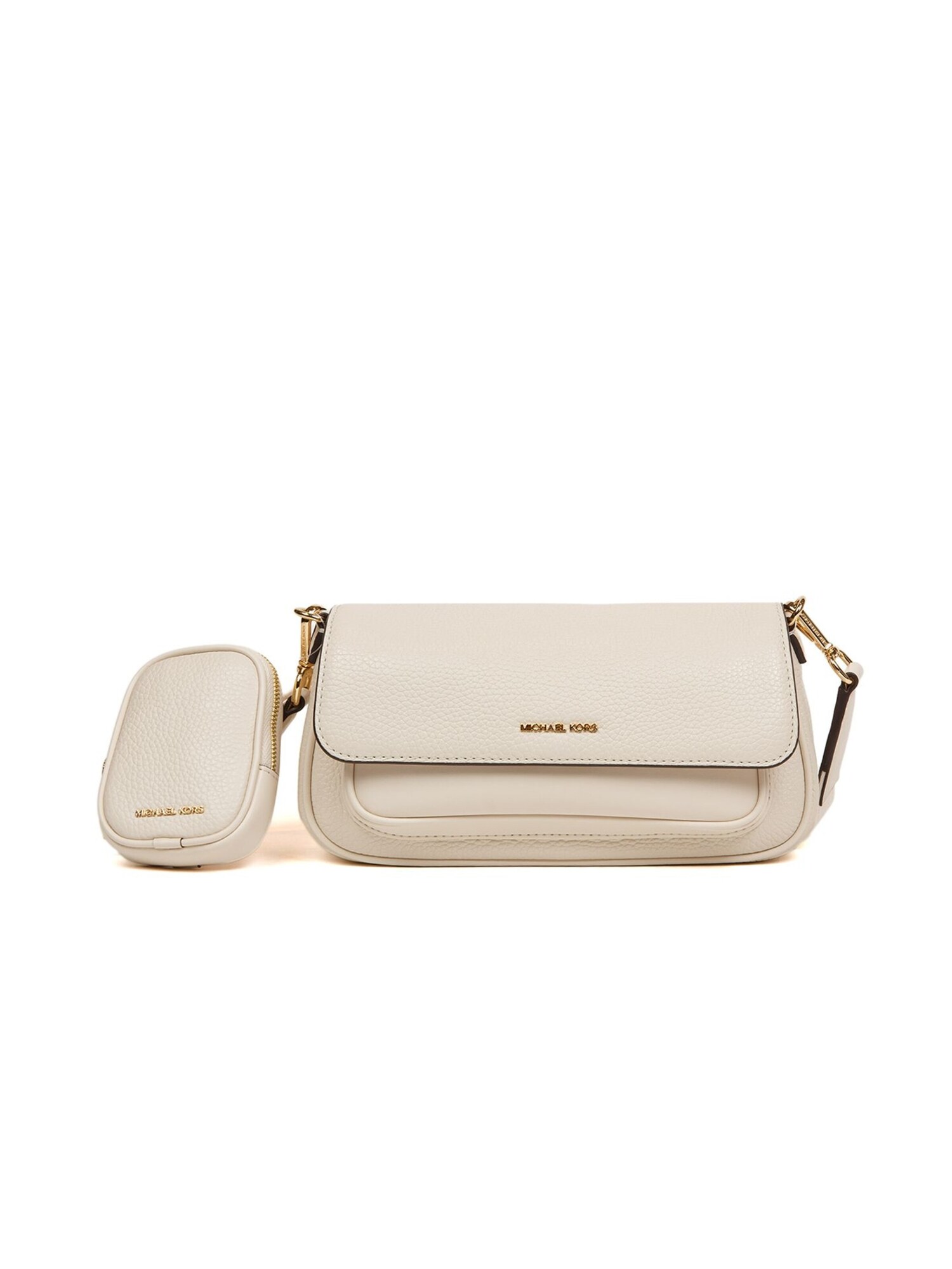 Michael Kors Bolso de hombro 'Jet Set Travel Small Flap Crossbody With Tech Attachment'  crema