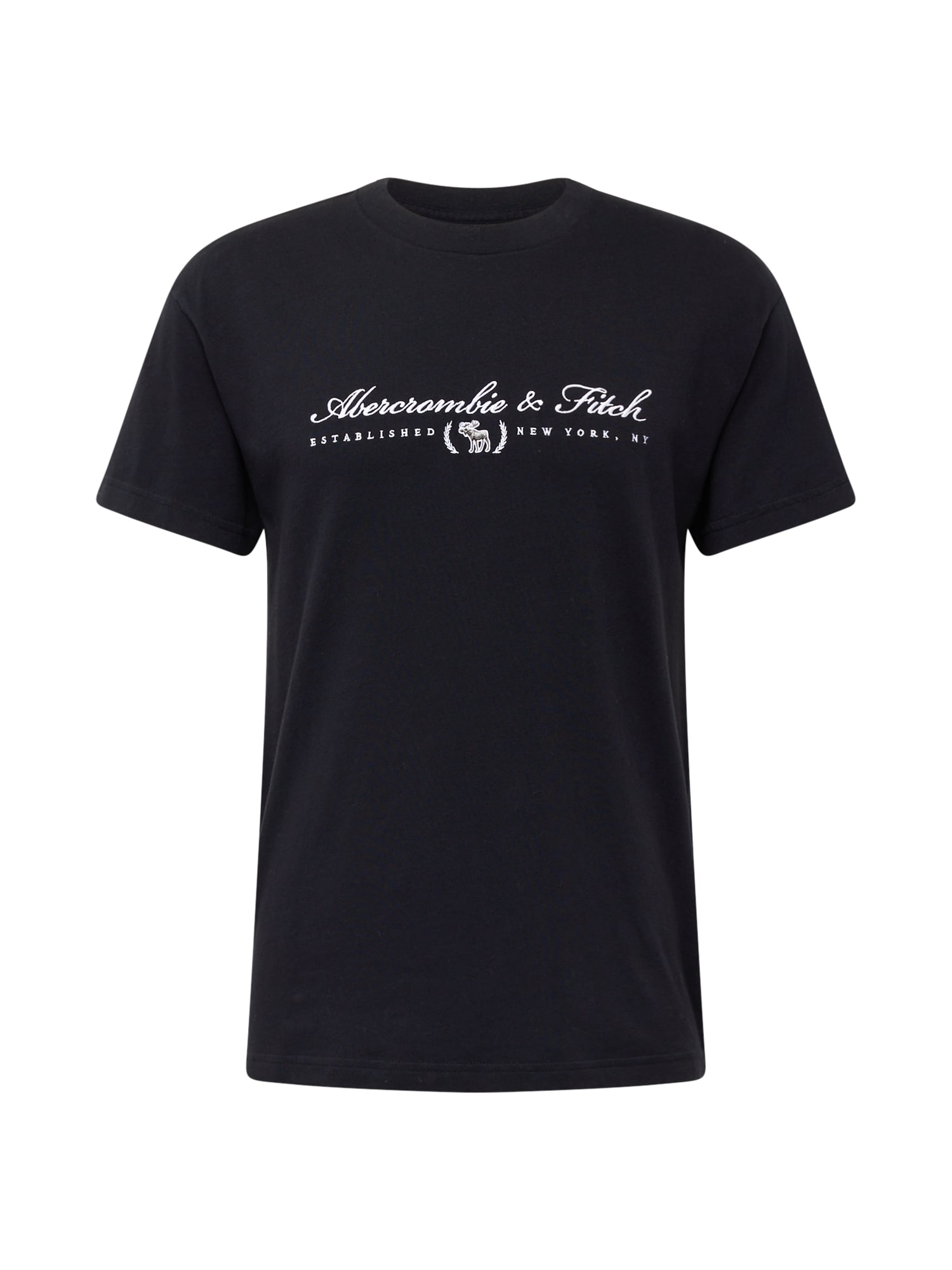 Abercrombie & Fitch Marškinėliai pilka / juoda / balta