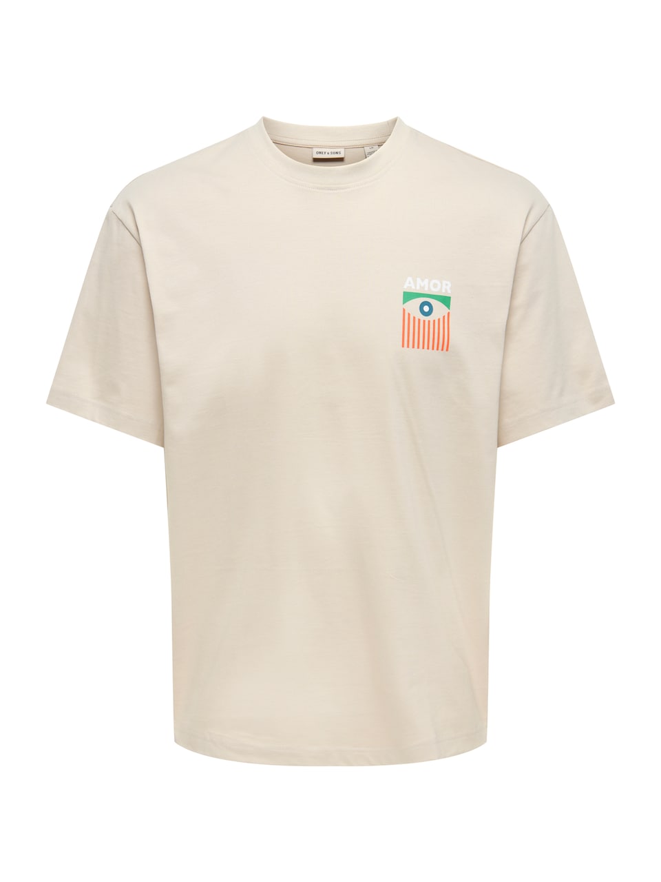 T-shirt 'ONSFRED' beige / grön / hummer