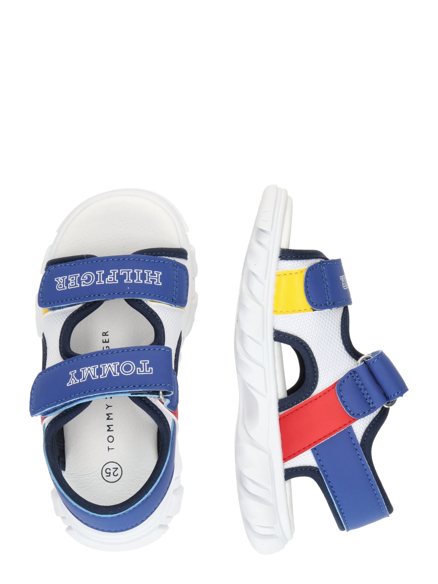 TOMMY HILFIGER Nyitott cipők  encián / sárga / vérvörös / fehér termék 2. képe