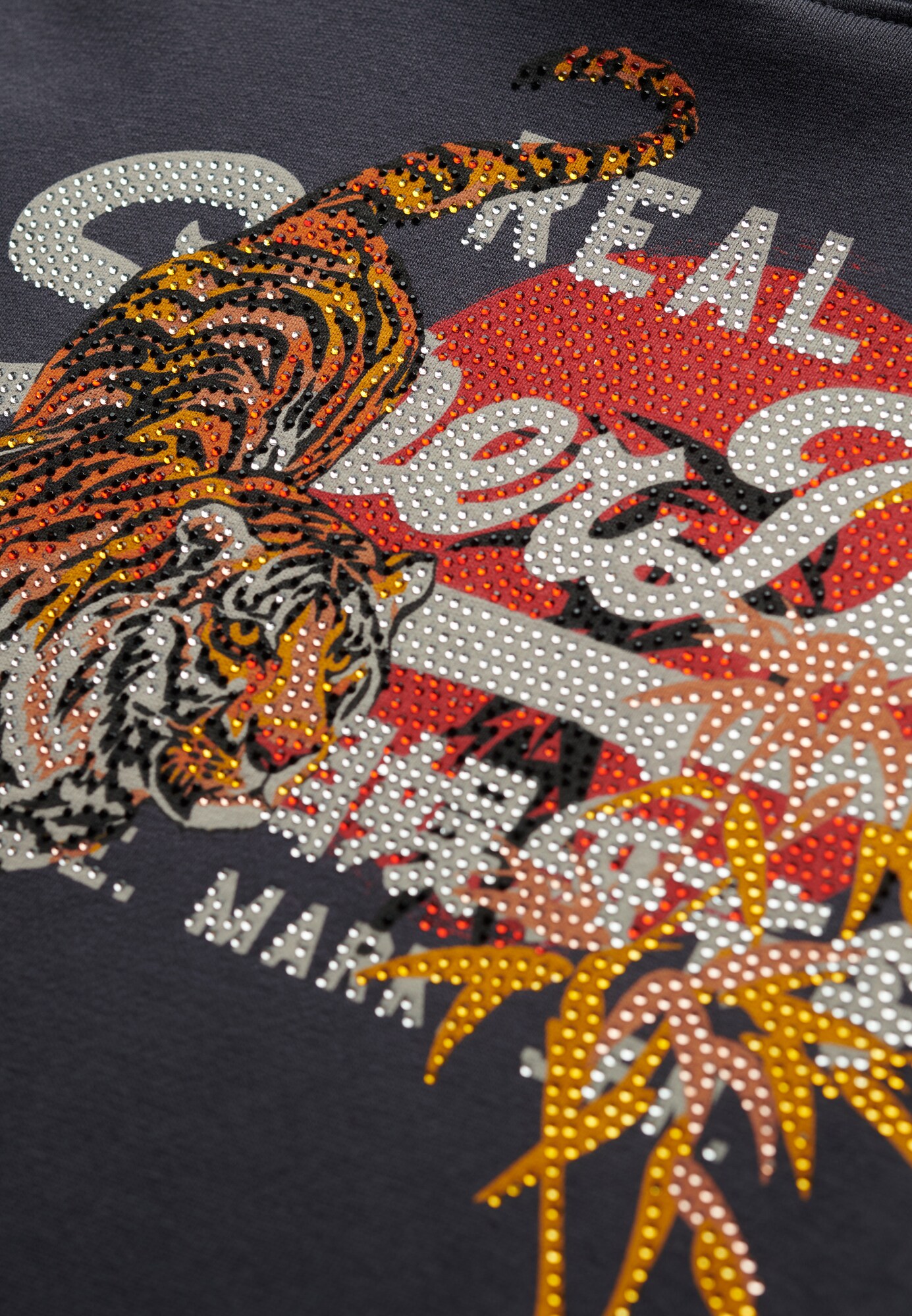 Superdry & Co Mikina 'Tokyo' tmavosivá / oranžová / tmavooranžová / biela (obrázok 6)