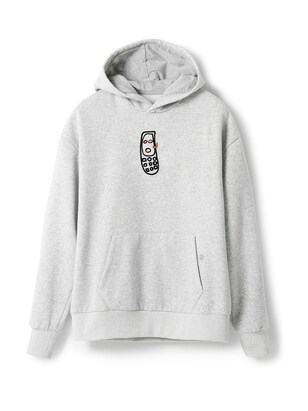 Desigual Sweatshirt Grijs gemêleerd / Karmijnrood / Zwart / Wit