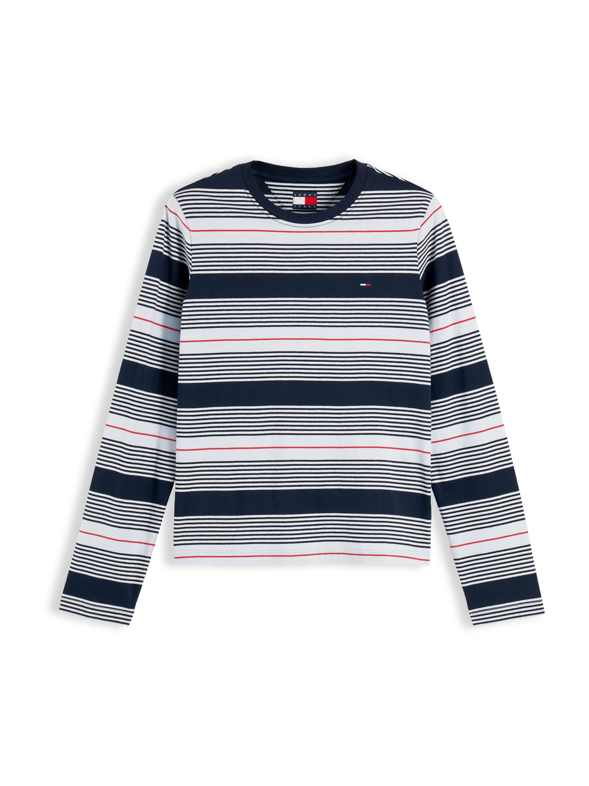 TOMMY JEANS T-shirt 'Ess' marinblå / pastellblå dam