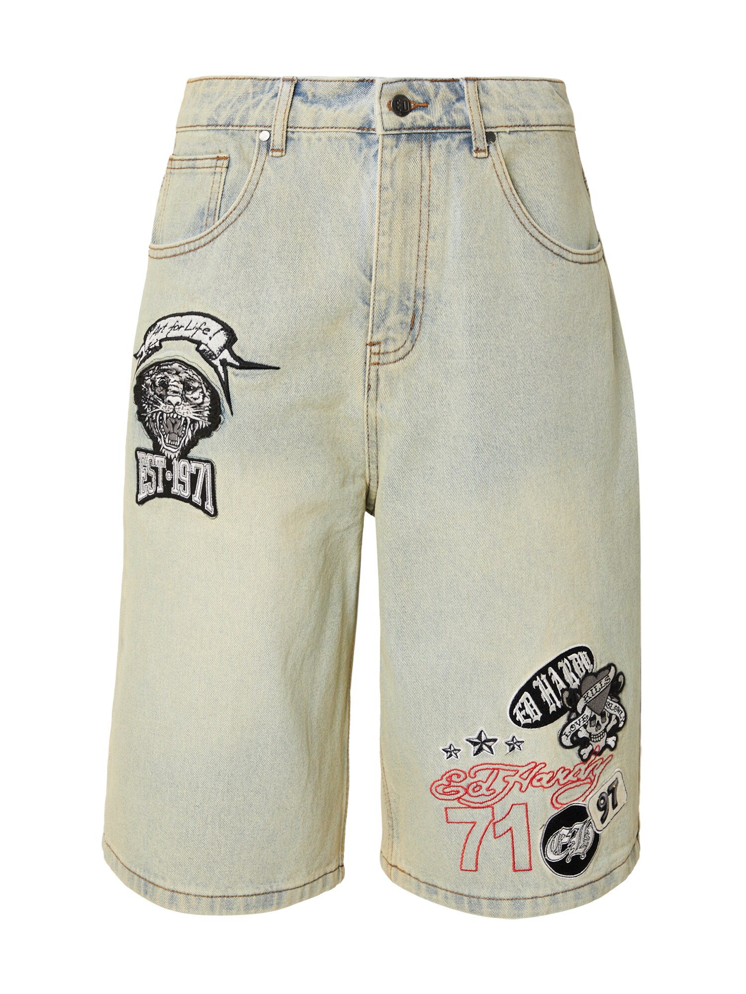Ed Hardy Jeans  albastru deschis / roșu deschis / negru / alb