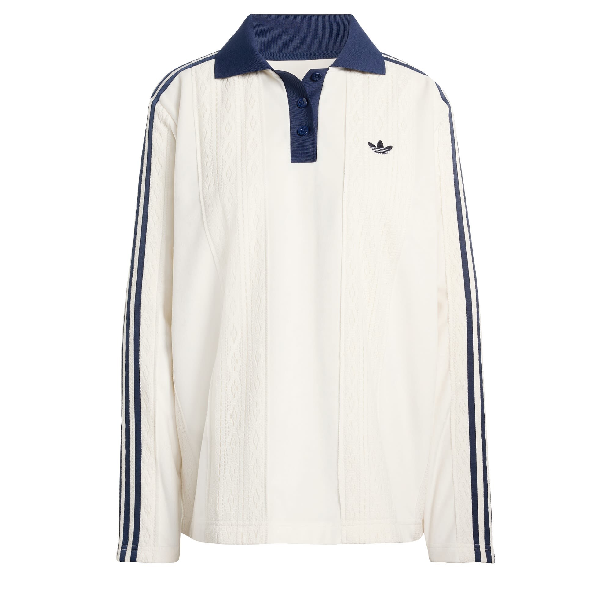 ADIDAS ORIGINALS Tricou WINTERISED LONGSLEEVE SOCCER  albastru / bleumarin / alb natural