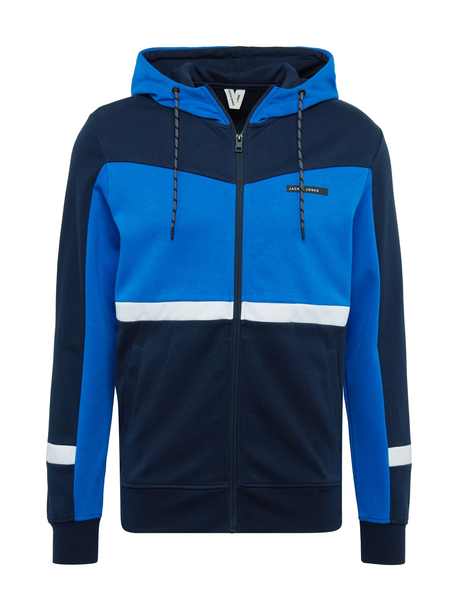 JACK & JONES Džemperis 'Zack'  balkšva / tamsiai mėlyna / mėlyna