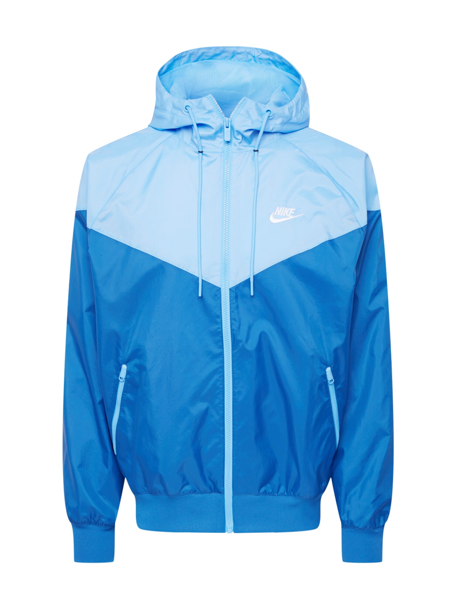 Nike Sportswear Demisezoninė striukė dangaus žydra / šviesiai mėlyna / balta