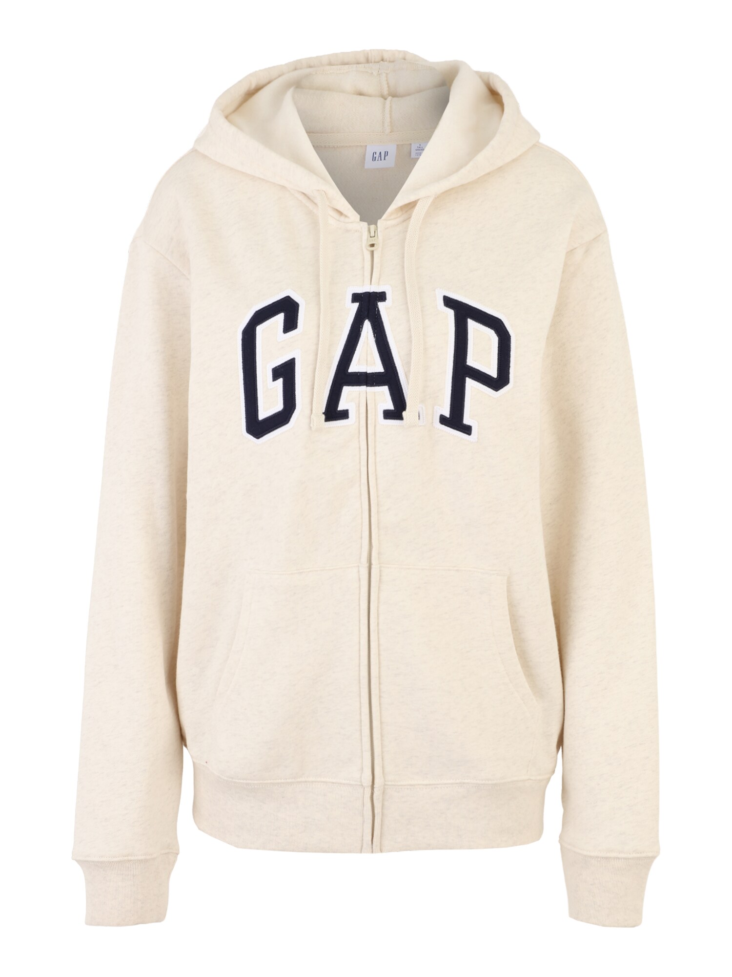 Gap Tall Sudadera con cremallera 'HERITAGE'  crema / navy / blanco