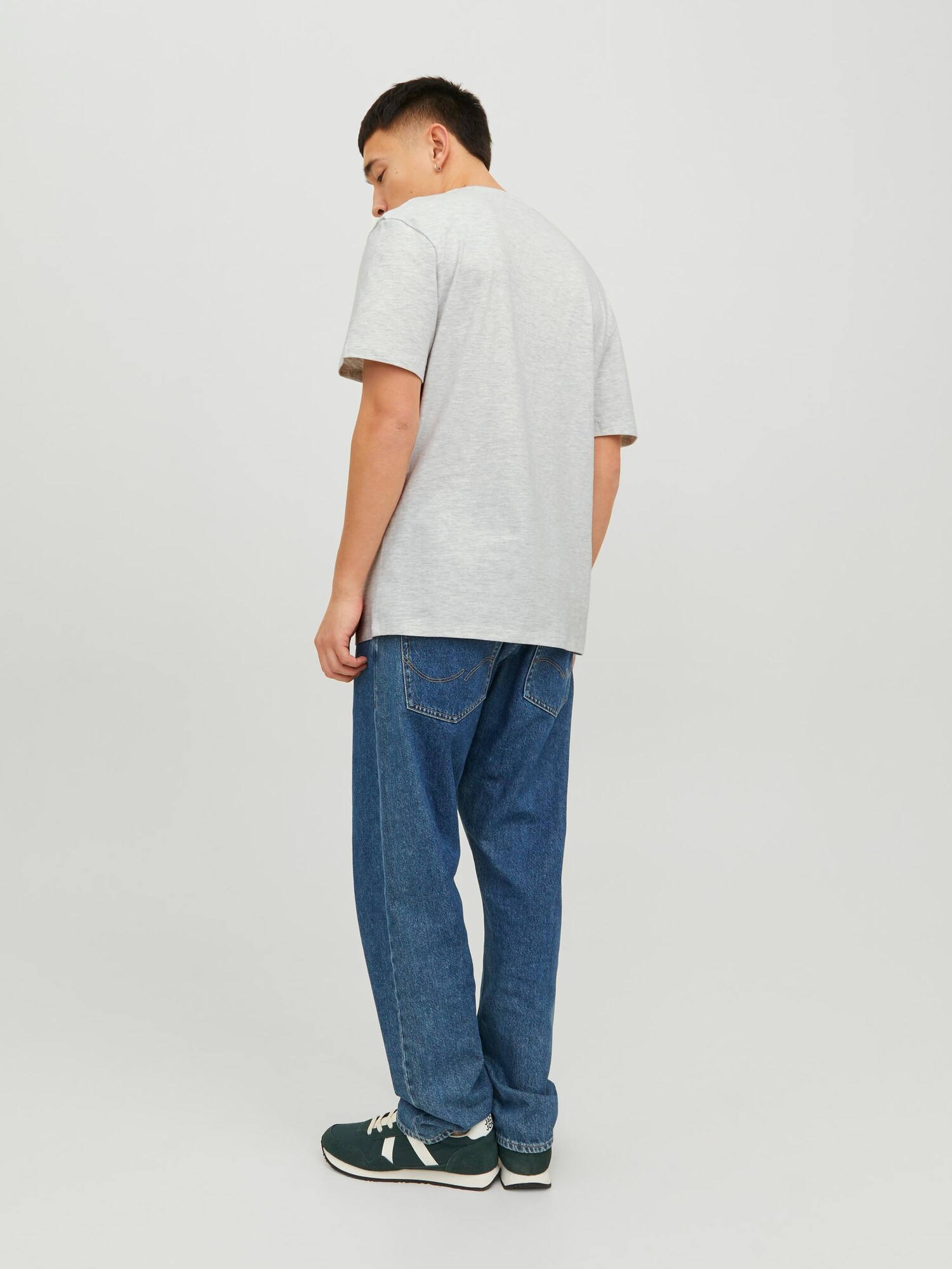 JACK & JONES Tričko 'JJEJosh' čierna / biela melírovaná (obrázok 3)
