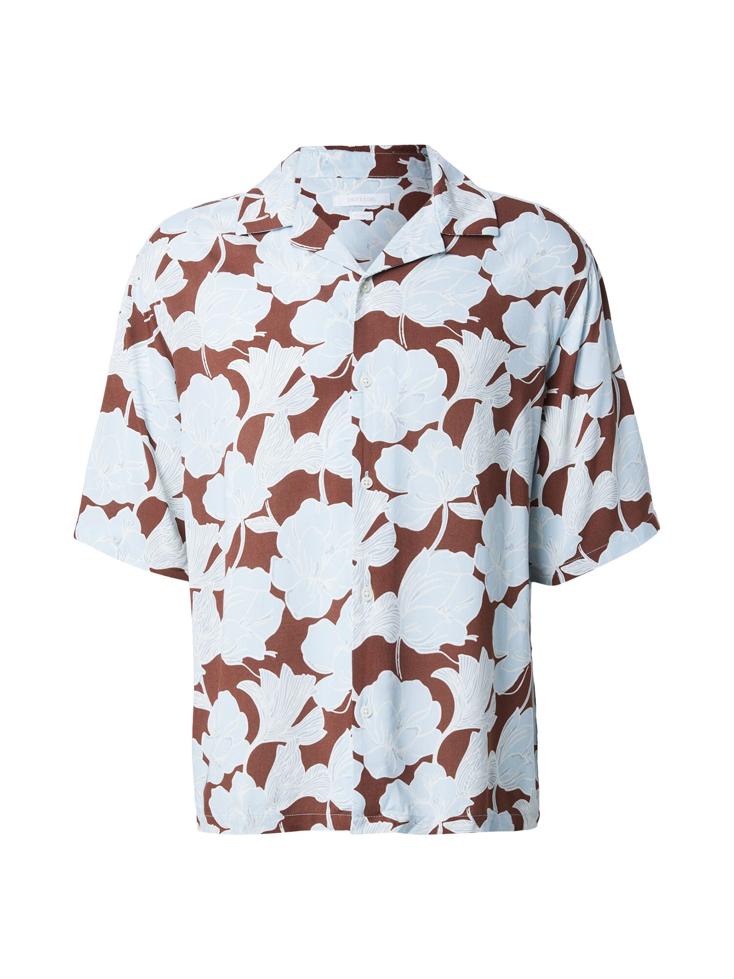 Only &amp; Sons Camisa 'ONSELI'  azul pastel / marrón / offwhite