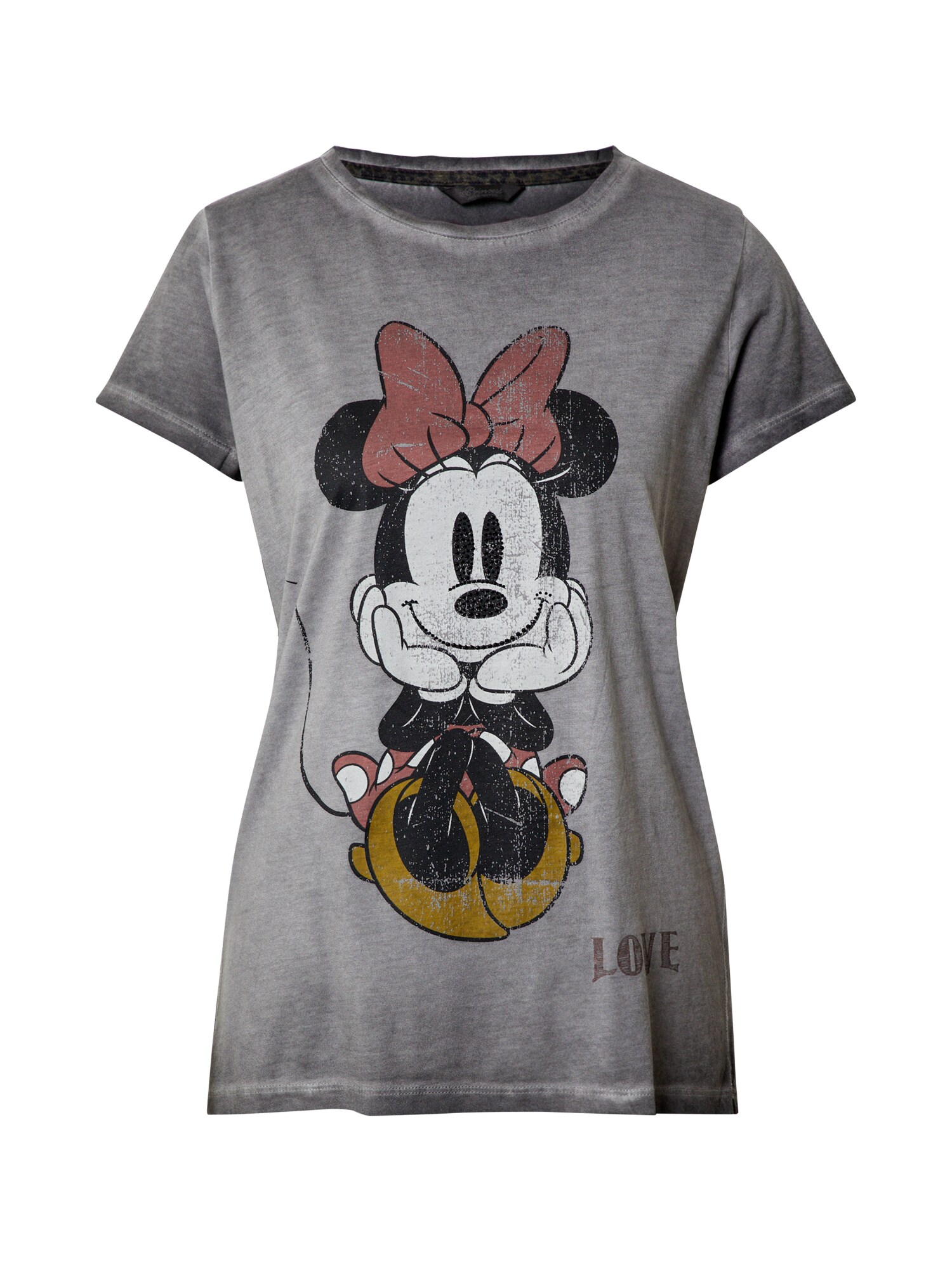 PRINCESS GOES HOLLYWOOD Marškinėliai 'Disney Minnie'  pilka / juoda / tamsiai raudona / balta