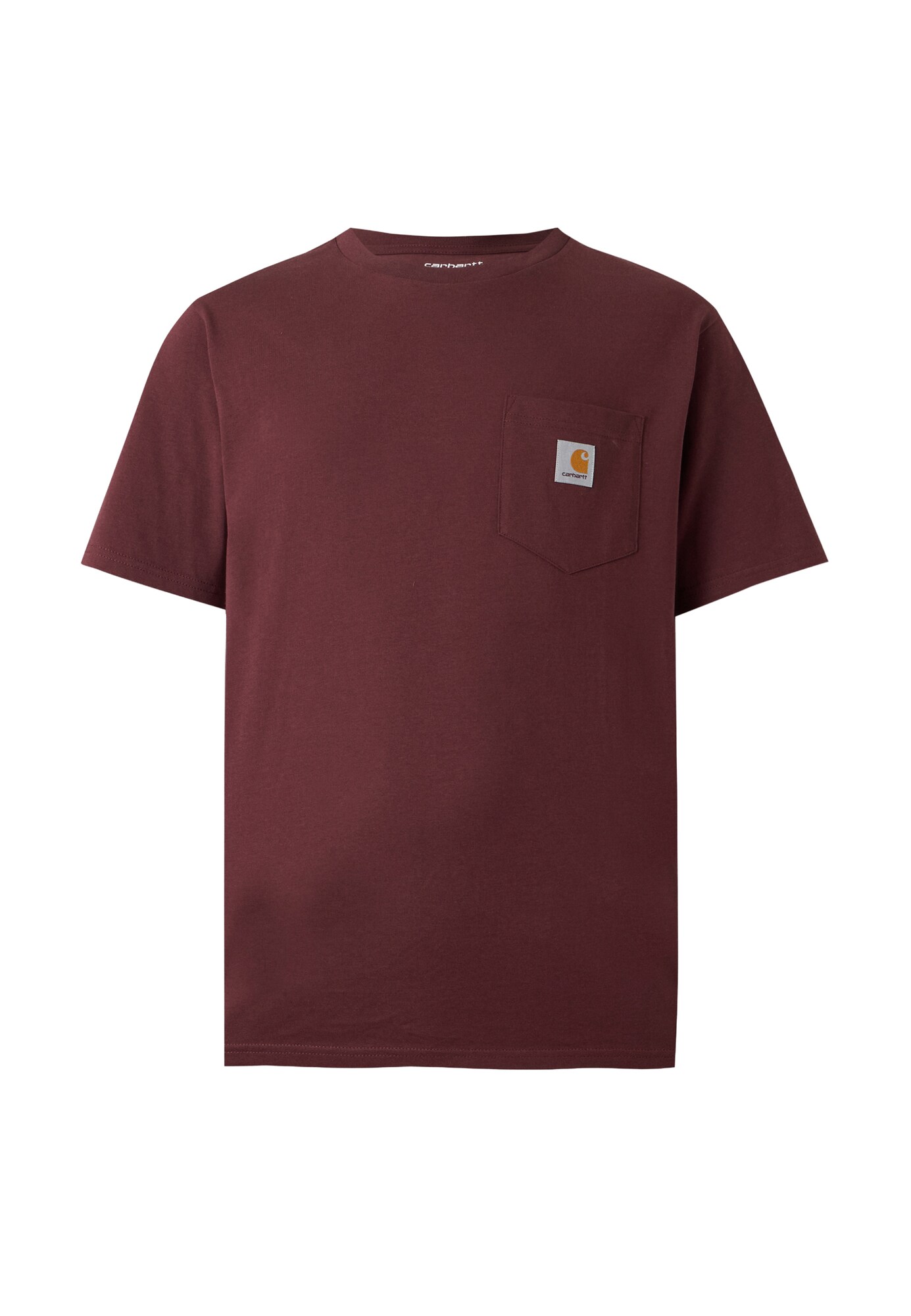 Carhartt WIP Tričko  svetlosivá / tmavooranžová / bordová