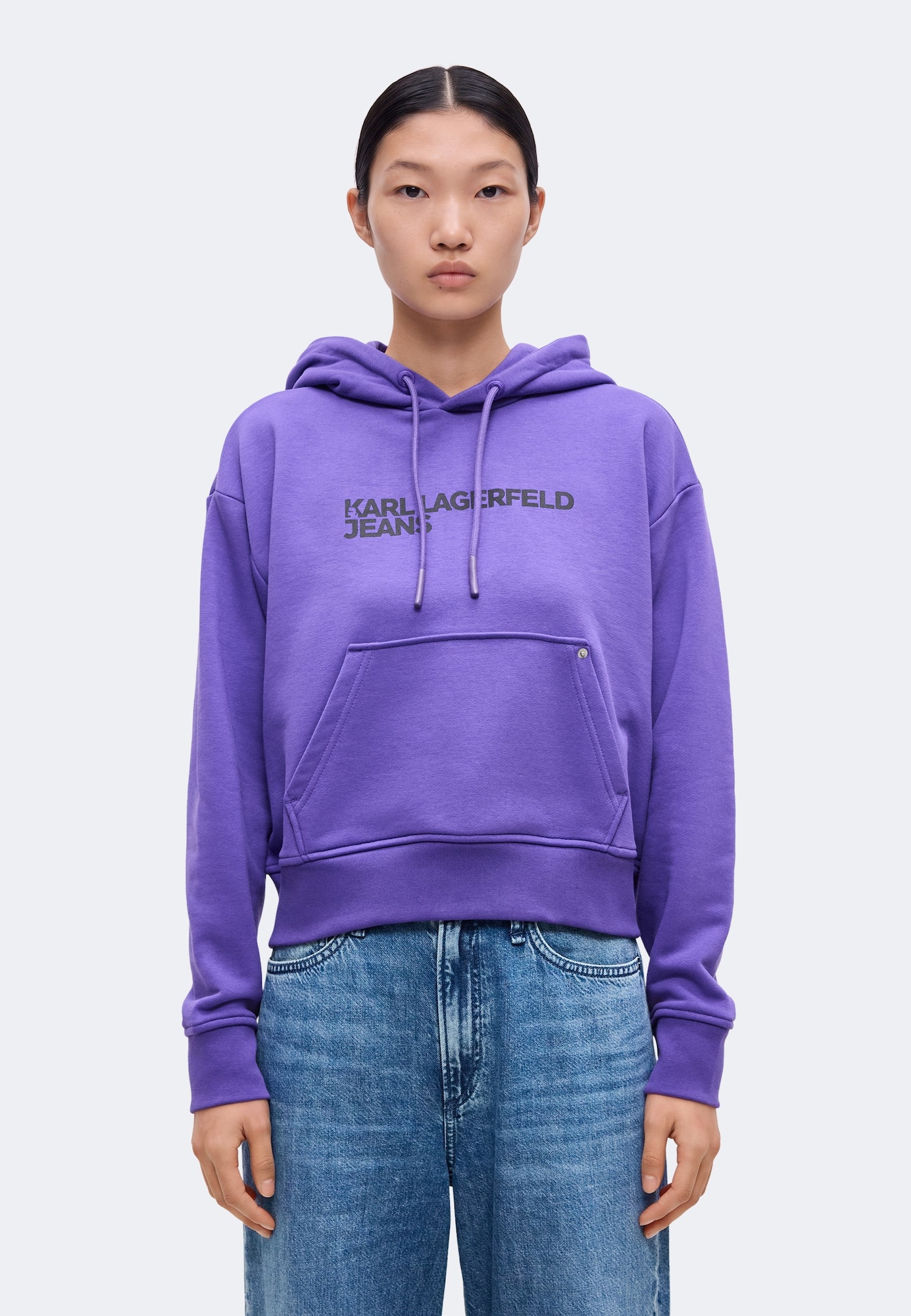 KARL LAGERFELD JEANS Sudadera lila / negro – imagen 3