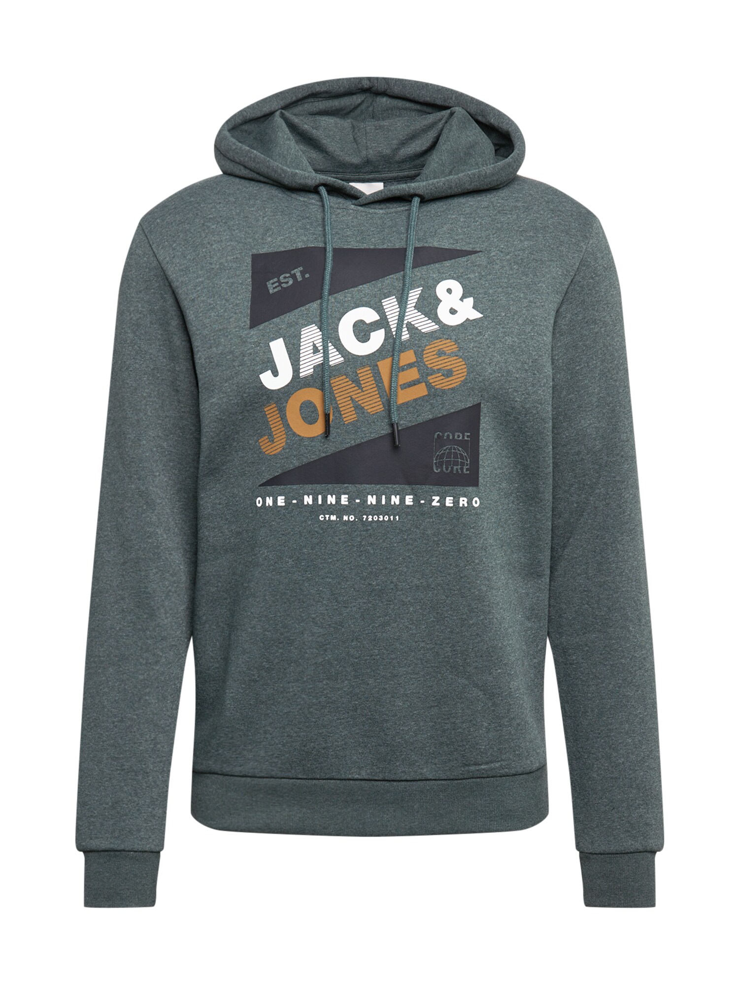 JACK & JONES Megztinis be užsegimo  tamsiai žalia / mišrios spalvos