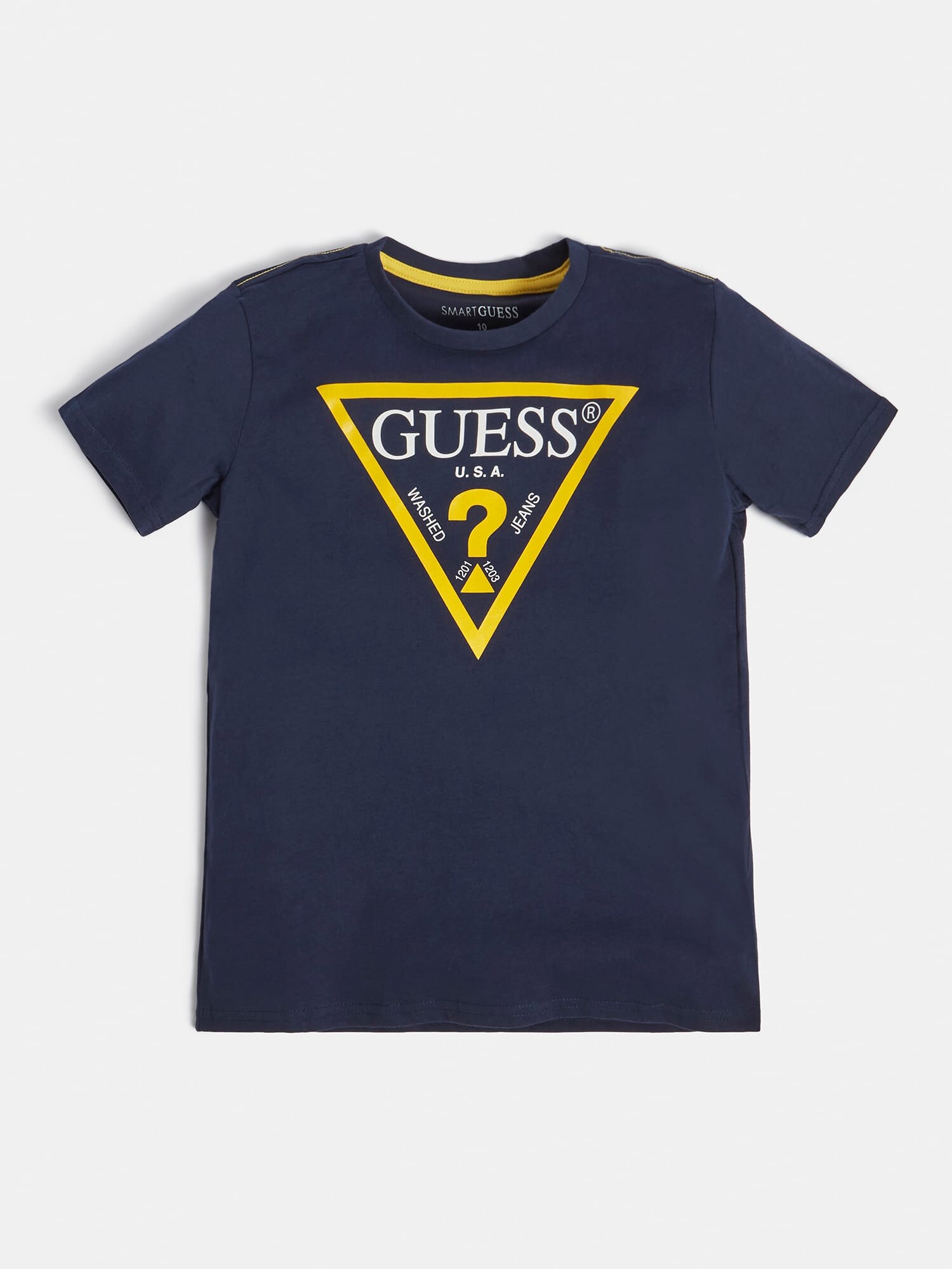 GUESS Póló  sötétkék / sárga / fehér termék 2. képe