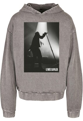 Merchcode Sweatshirt ‘Lewis Capaldi’ Grijs / Zwart / Wit