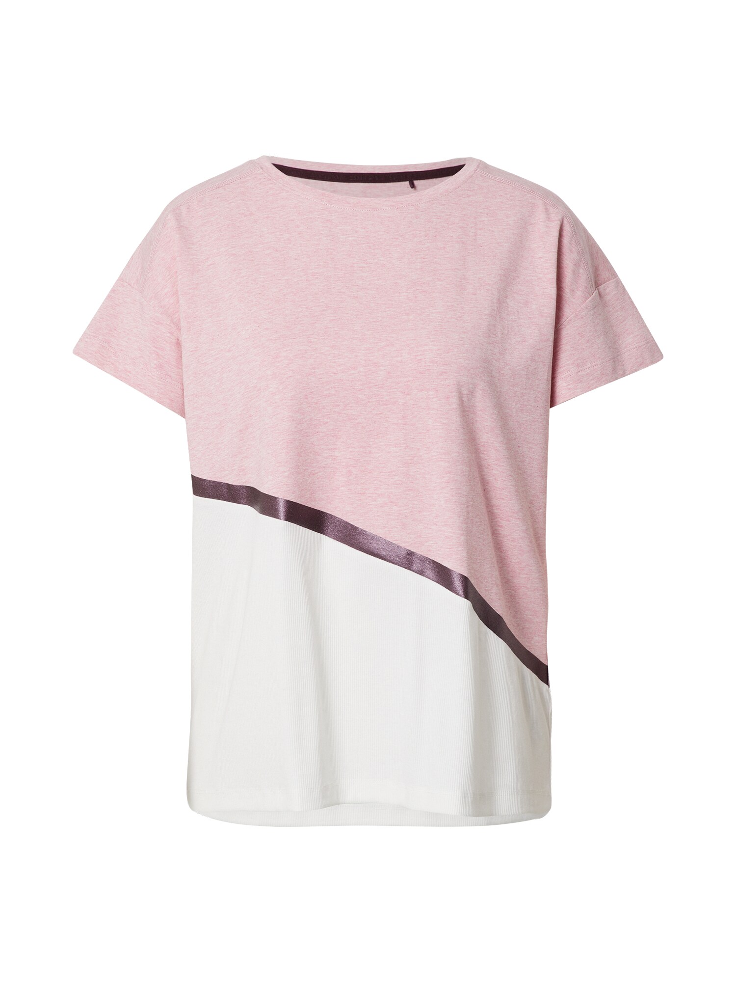 ESPRIT SPORT Sportiniai marškinėliai  šviesiai rožinė / balta / purpurinė