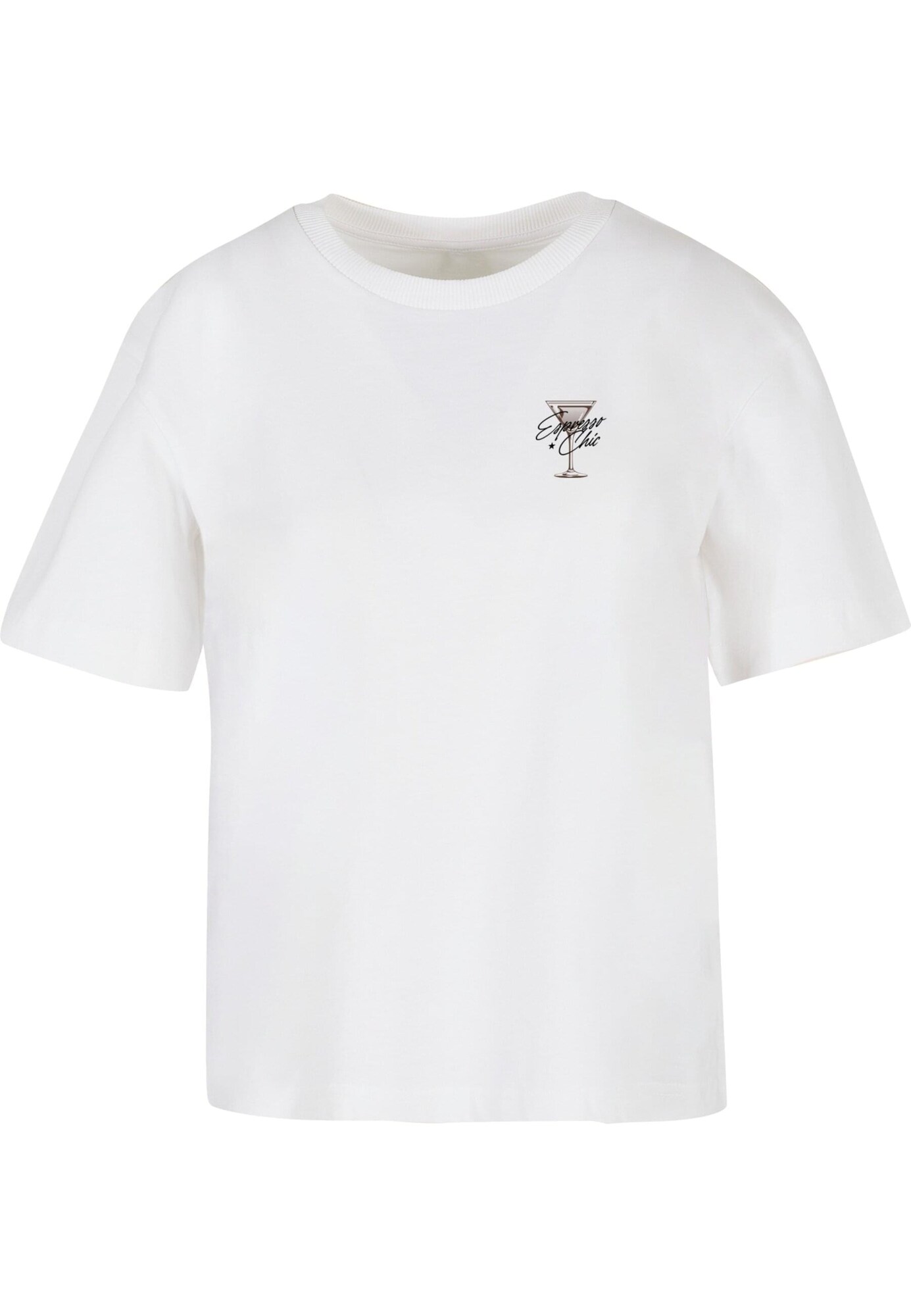 Miss Tee Tricou Espresso Chic  gri taupe / negru / alb