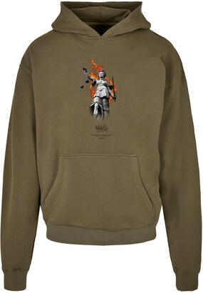 MJ Gonzales Sweatshirt ‘Justitia’ Olijfgroen / Gemengde kleuren