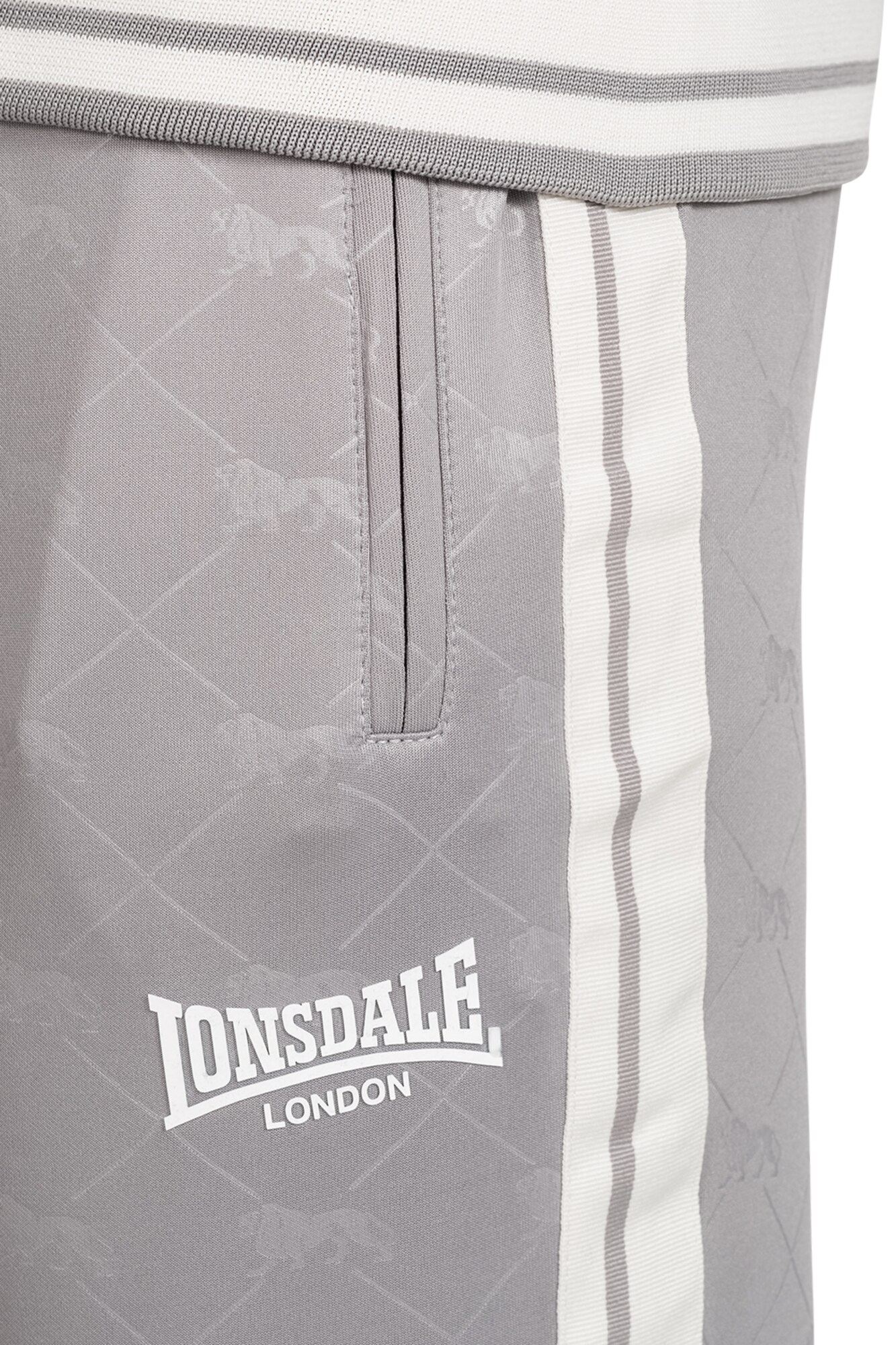 LONSDALE Jogging ruhák 'Ashwell'  szürke melír / fehér termék 2. képe