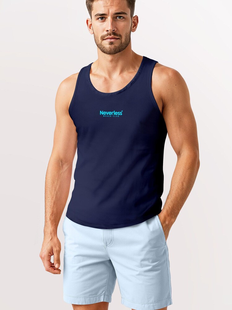 Neverless Shirt 'Beach Club Palme' Herren Größe XXXL blau