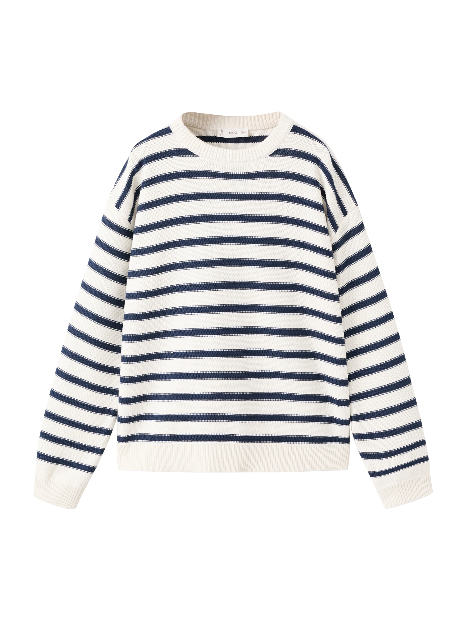 MANGO KIDS Pulover DYLAN  albastru închis / alb murdar