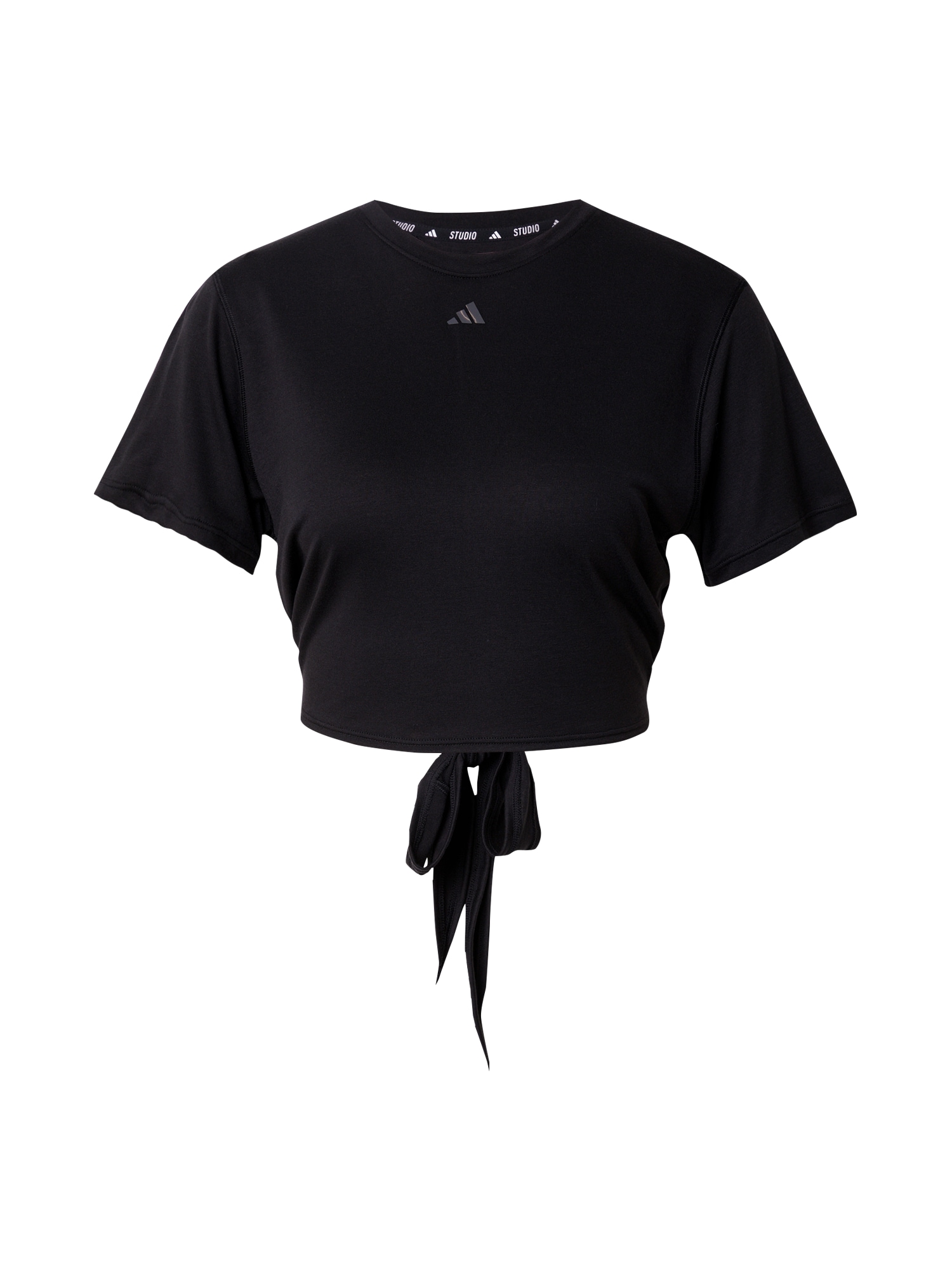 ADIDAS PERFORMANCE Sportiniai marškinėliai 'Studio' tamsiai pilka / juoda