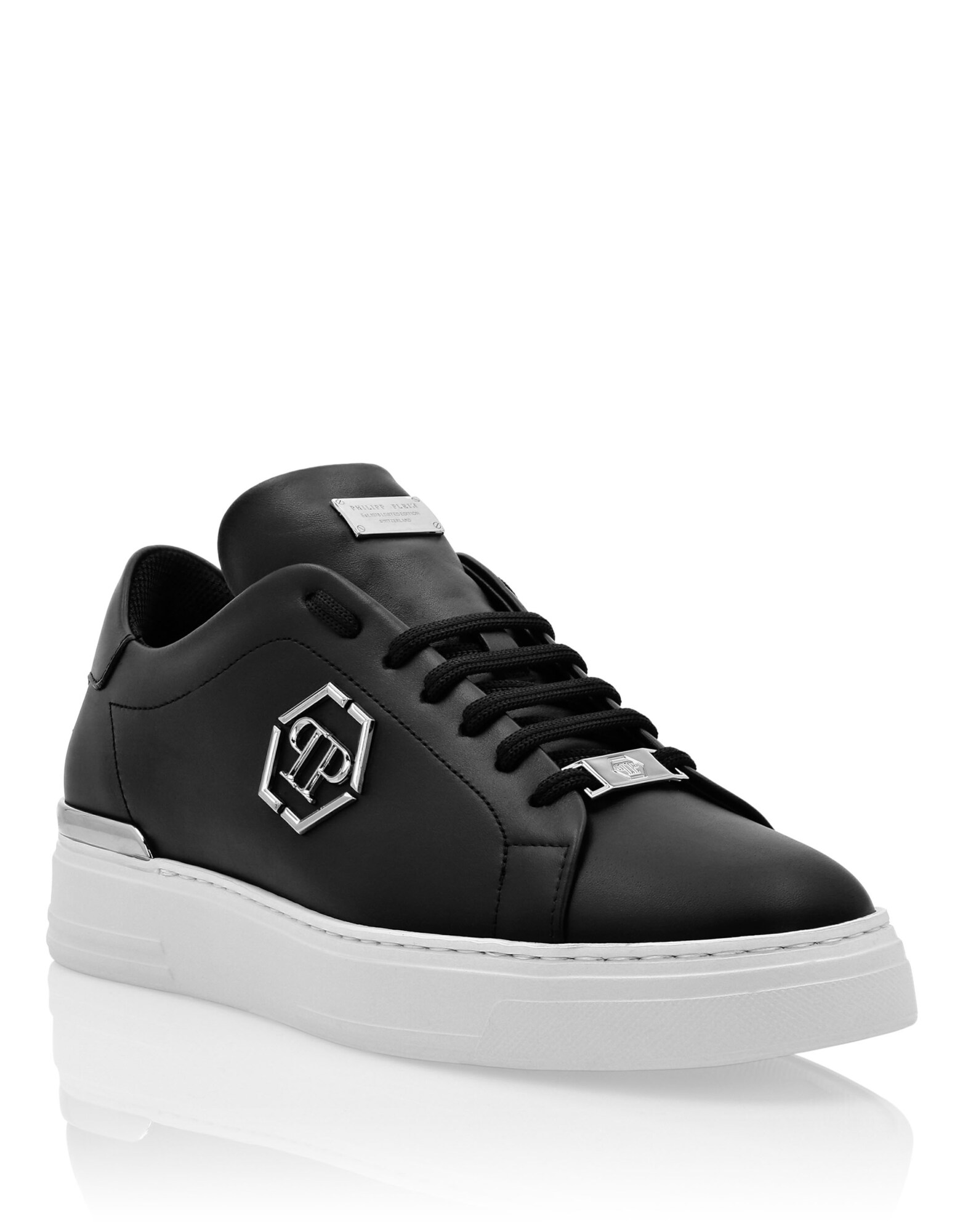 Philipp Plein Zapatillas deportivas bajas 'Hexagon' negro / plata