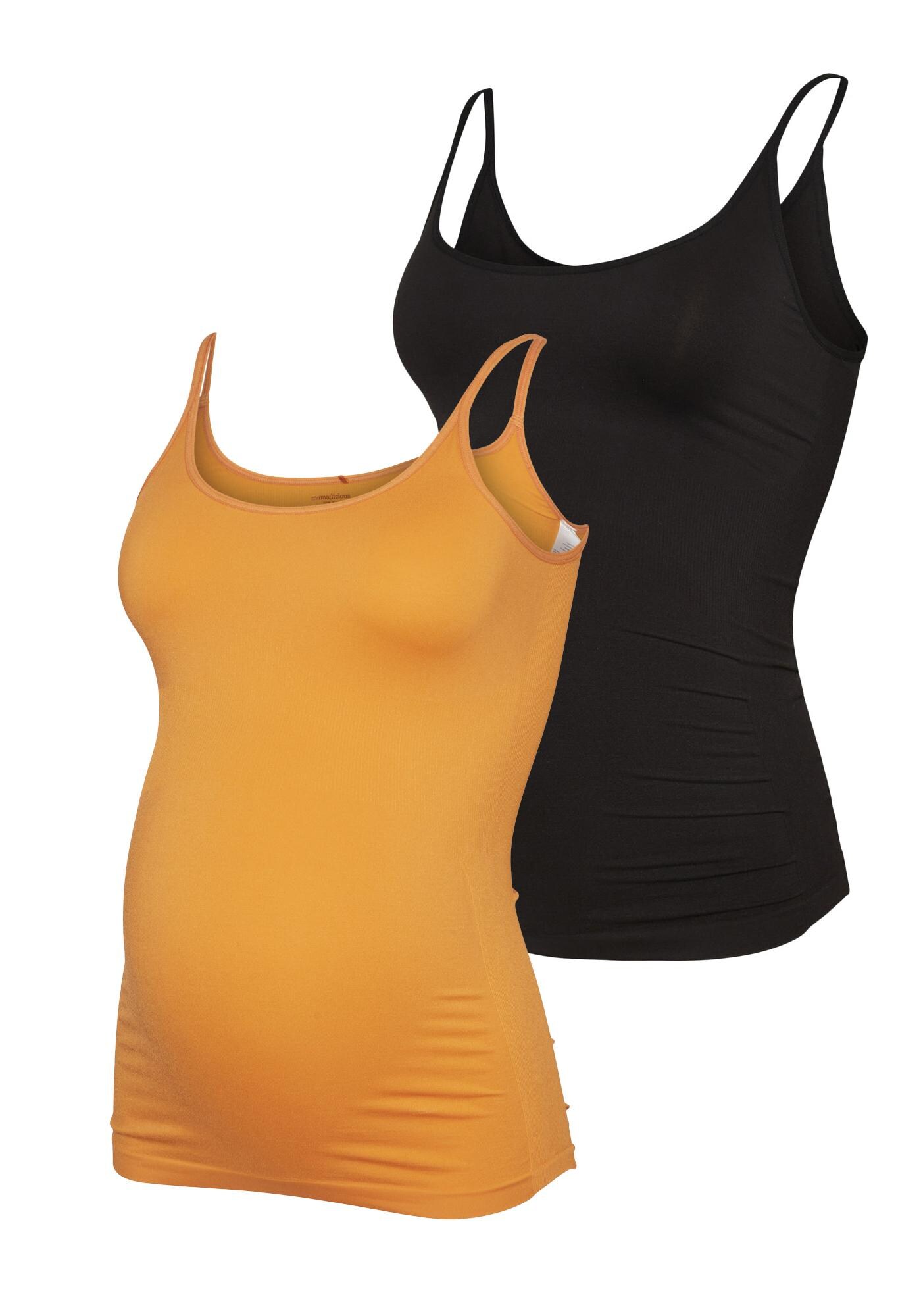 MAMALICIOUS Top  svetlooranžová / čierna