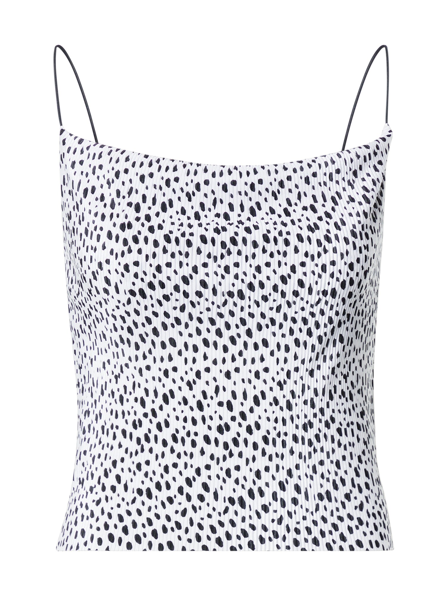 Miss Selfridge Palaidinė be rankovių 'DALMATION COWL CAMI'  juoda / balta