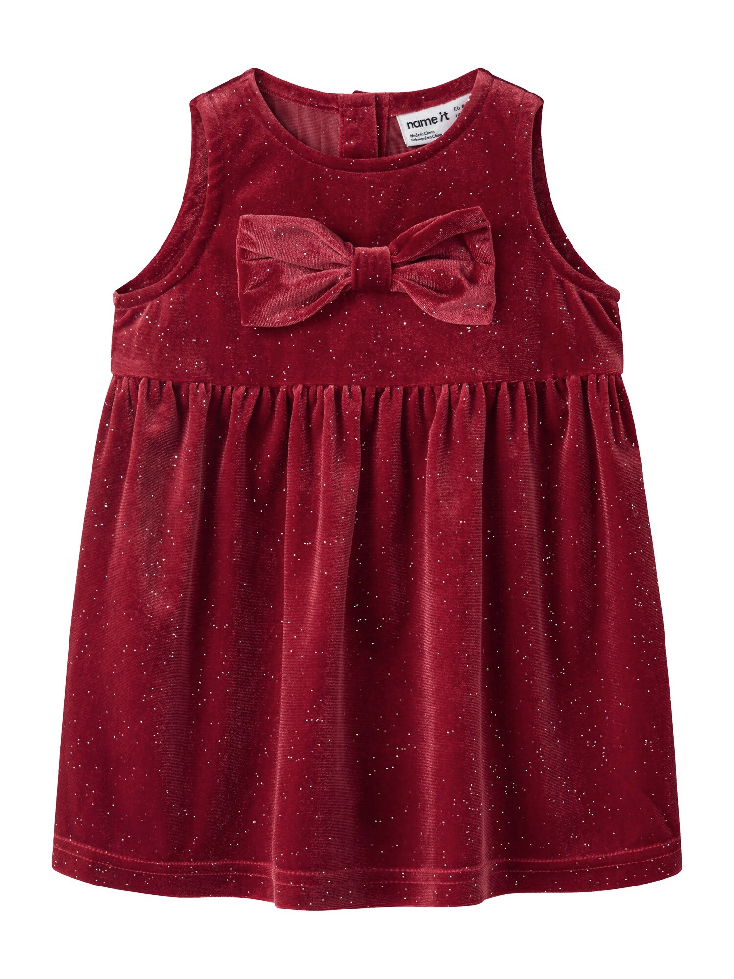 NAME IT Rochie NBFRICY roşu închis